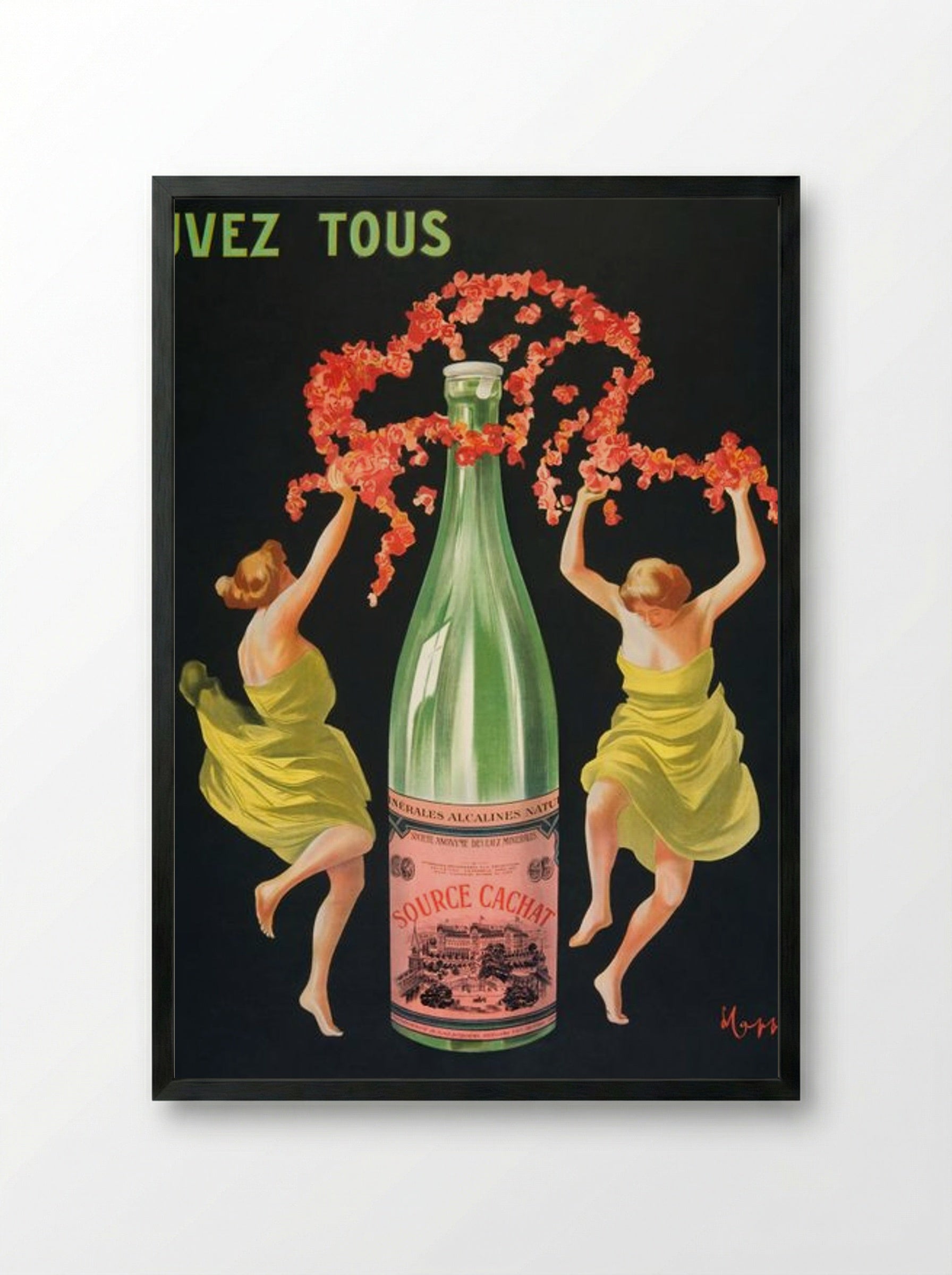 Drink Evian-Cachat - Leonetto Cappiello - Framed Print Black