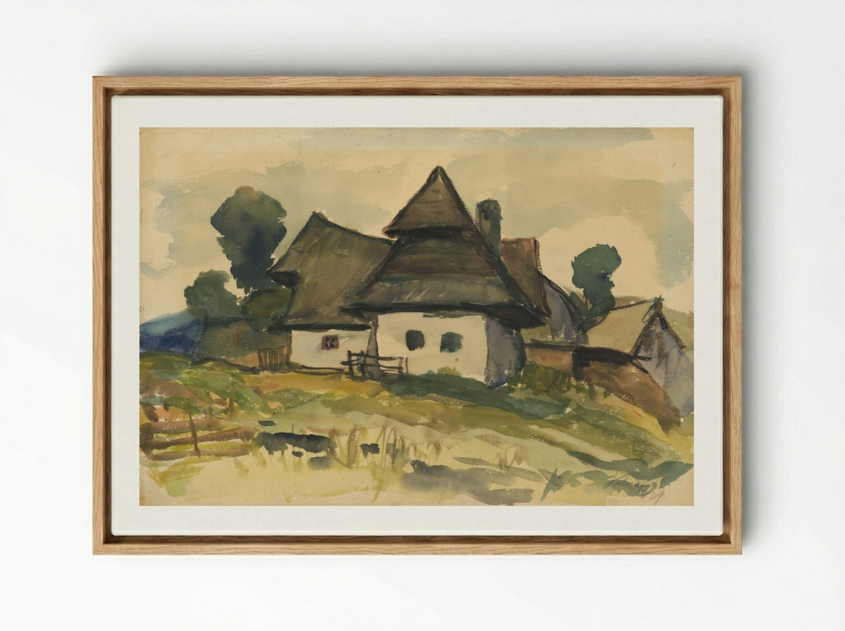 Village Motif - Zolo Palugyay - Framed Canvas Wood