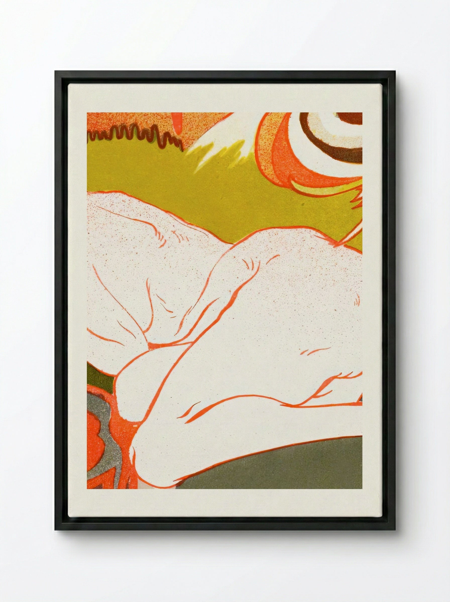 La Source du Mal (The Source of Evil) - Georges de Feure - Framed Canvas Black