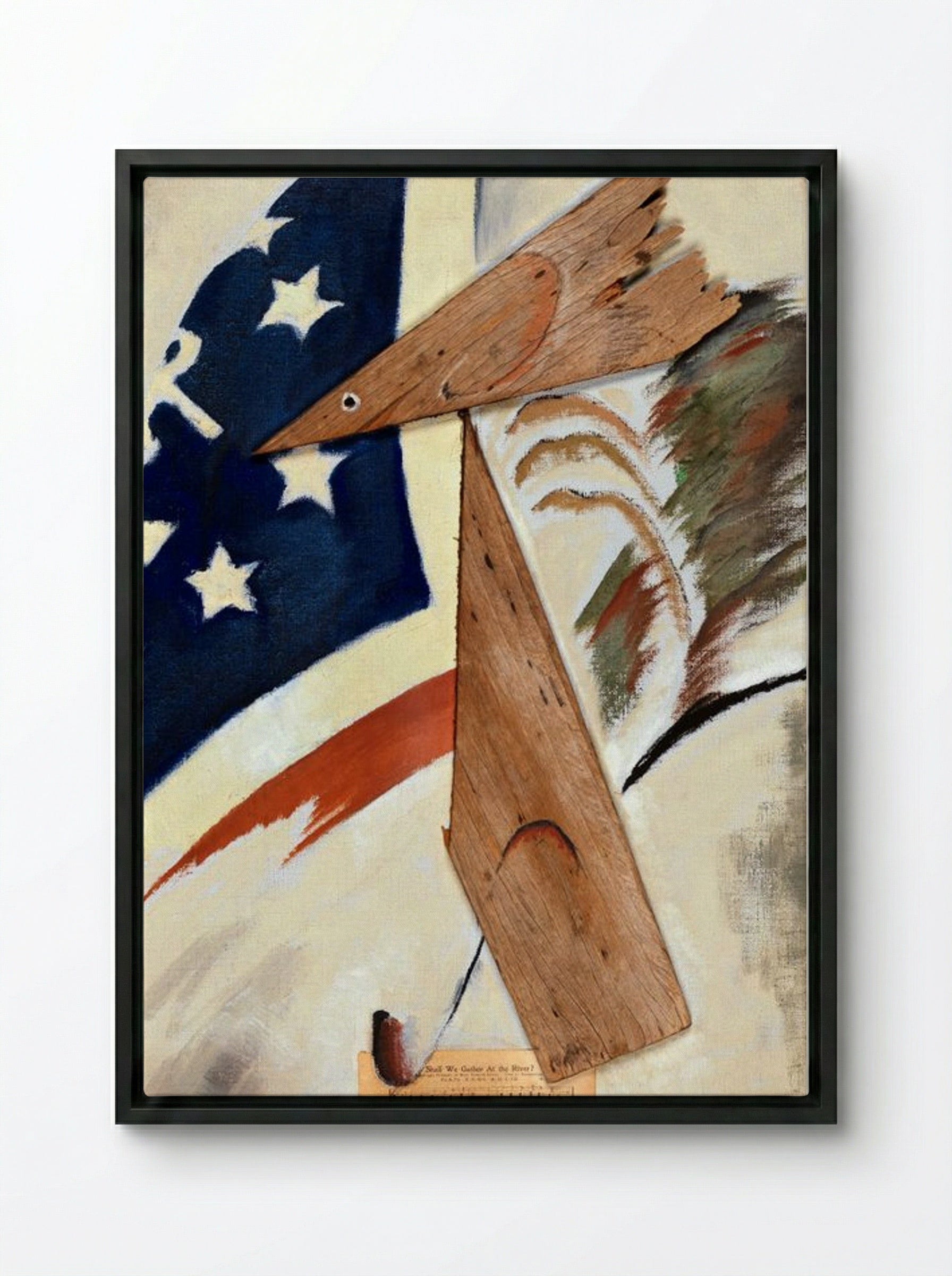 Portrait of Ralph Dusenberry - Arthur Dove - Framed Canvas Black