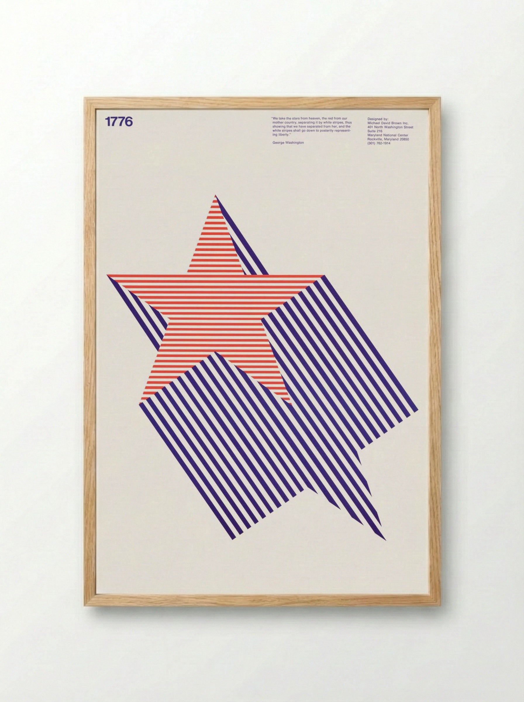 We take the stars from heaven, the red from our mother country - Michael David Brown - Framed Print Wood