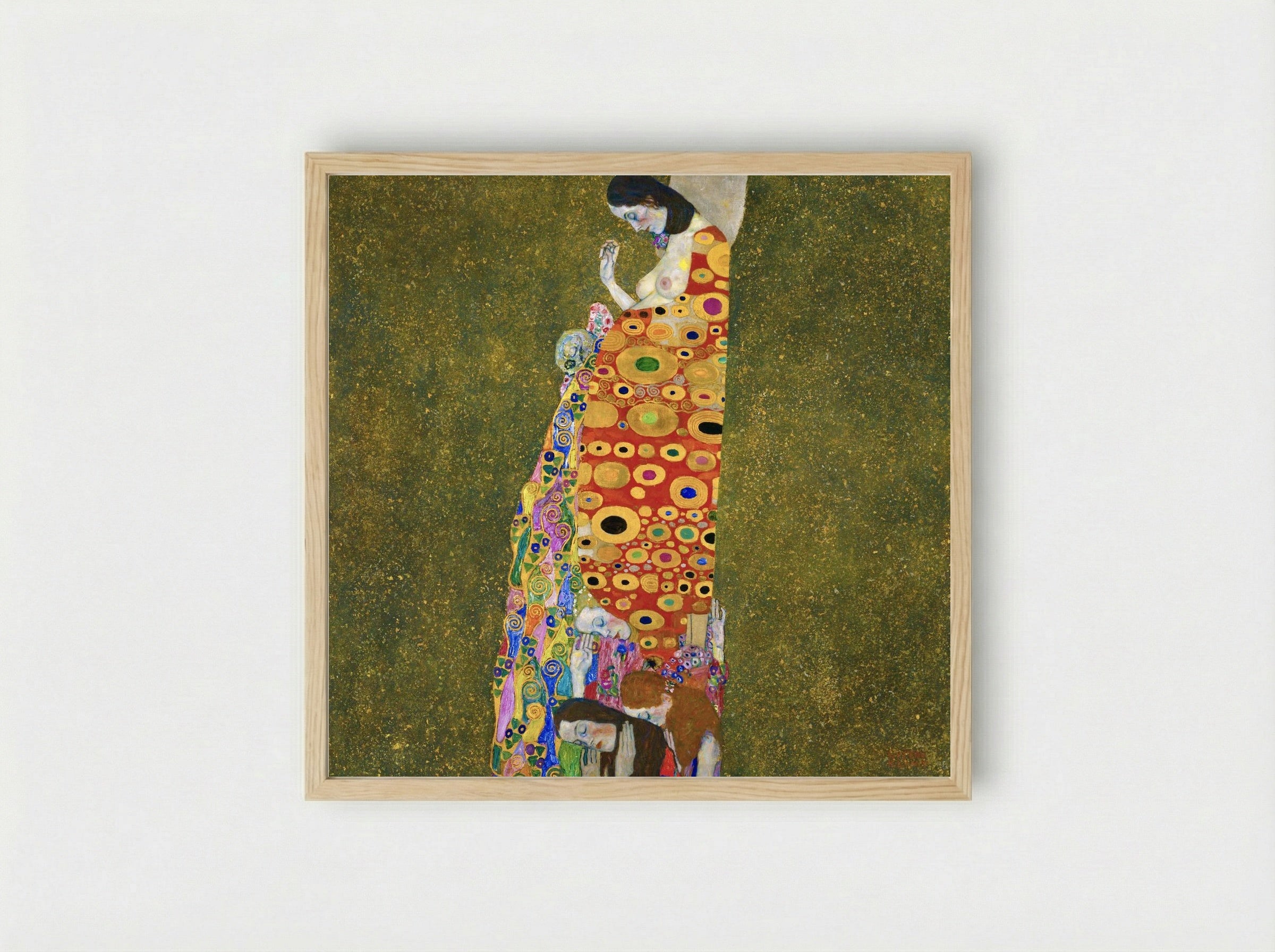 Hope II - Gustav Klimt - Framed Print Wood