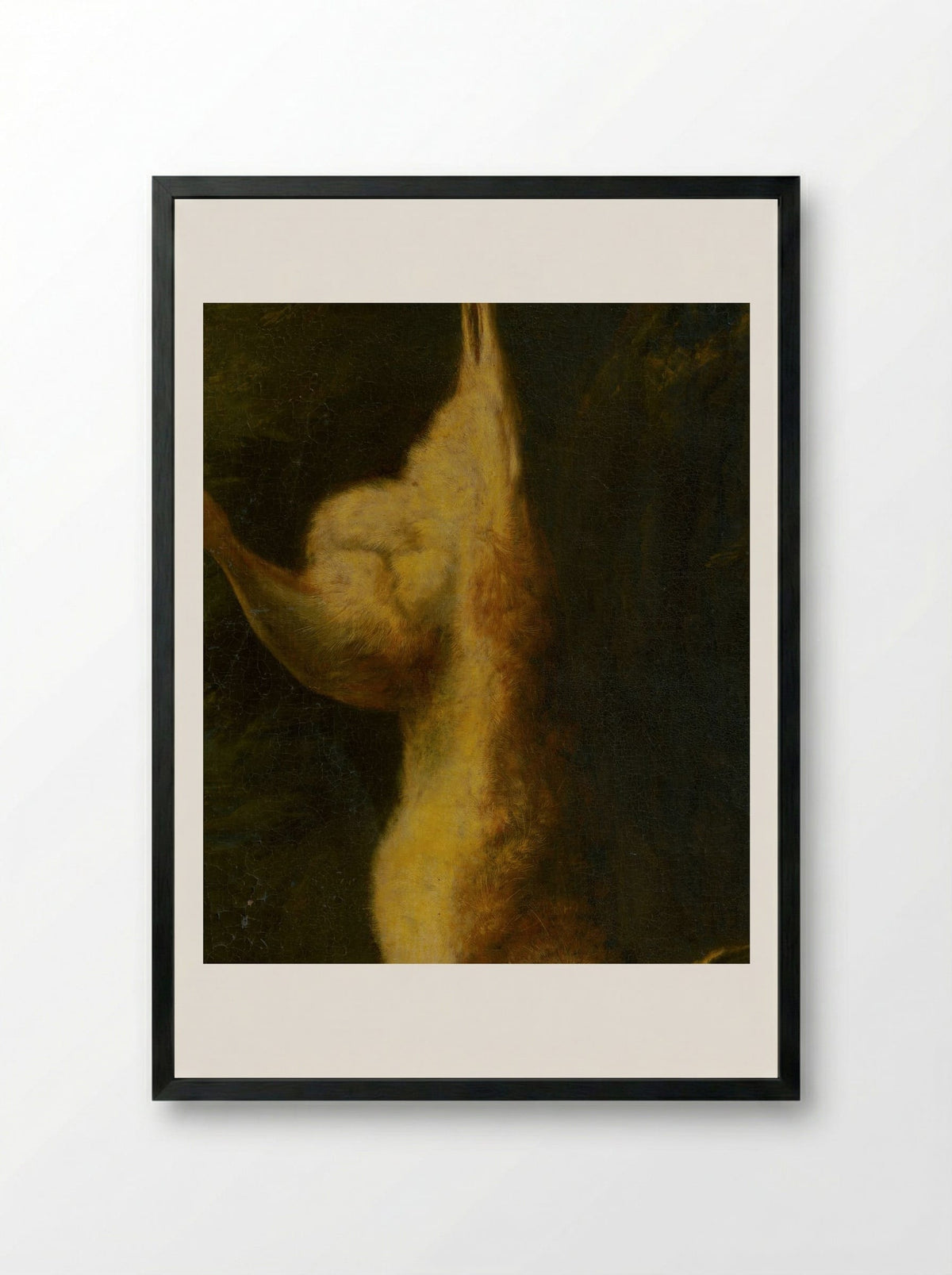 Still Life with Hare - Jean-Baptiste Oudry - Framed Print Black