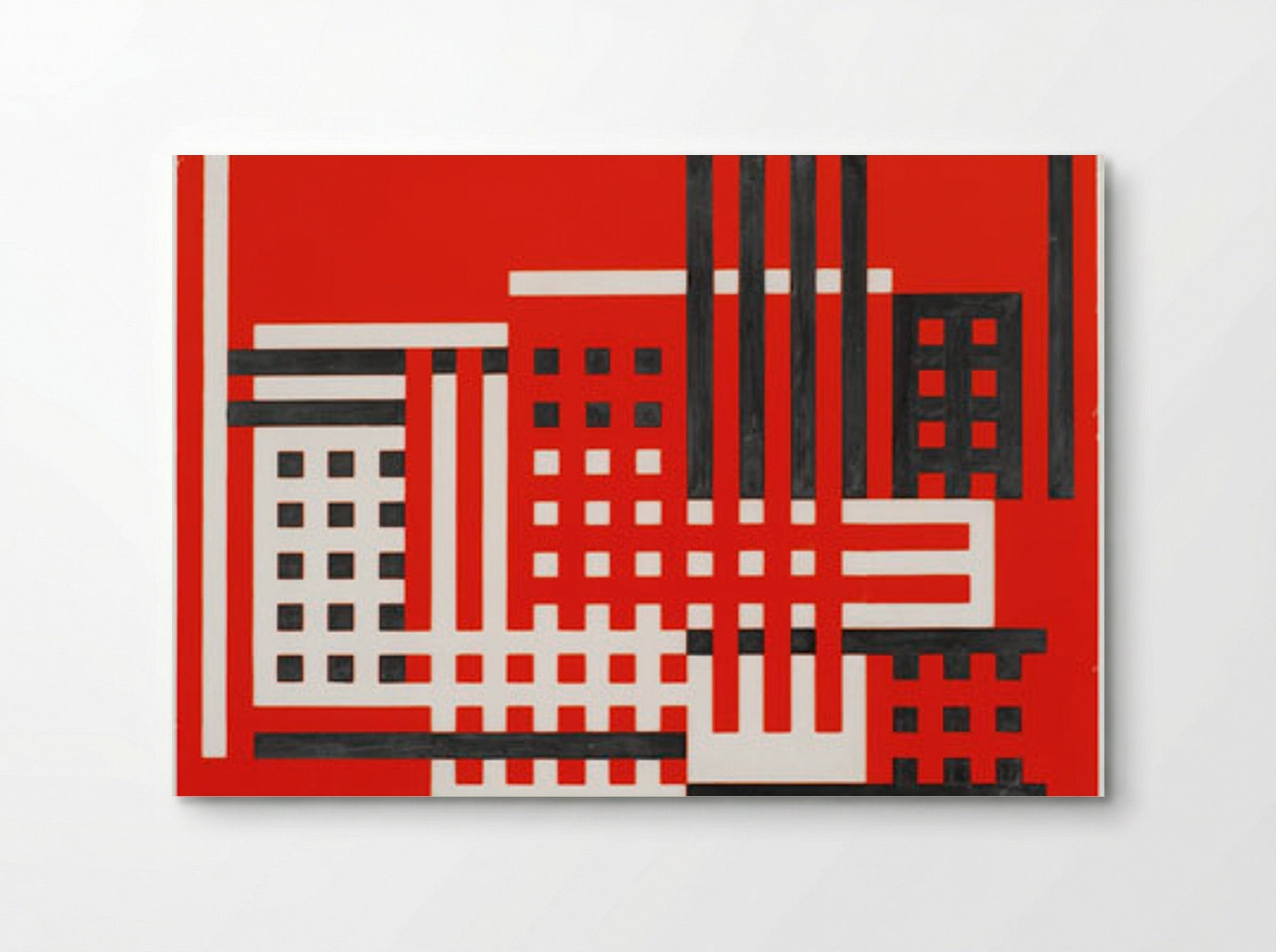 Untitled (Factory Abstraction, Red, Black and White) - Fine Art Print - Poster
