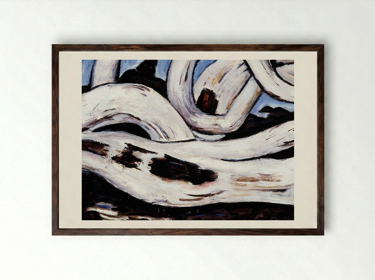 Driftwood on the Bagaduce - Marsden Hartley - Framed Print Dark Wood