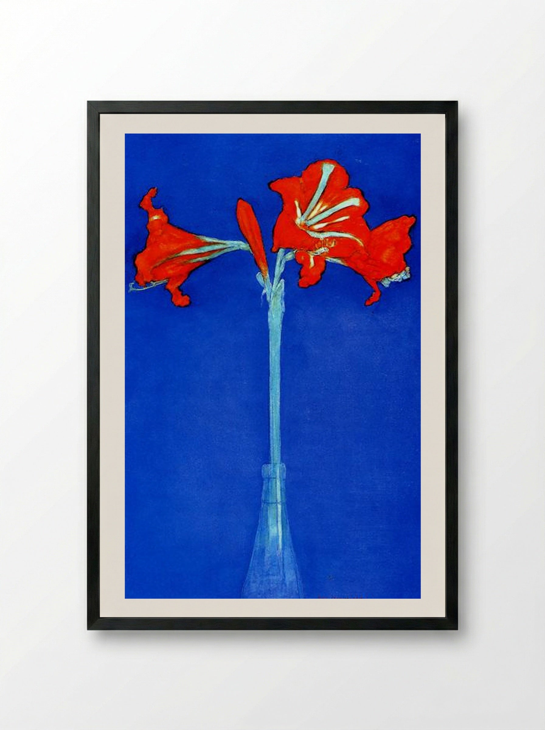 Amaryllis - Piet Mondrian - Framed Print Black