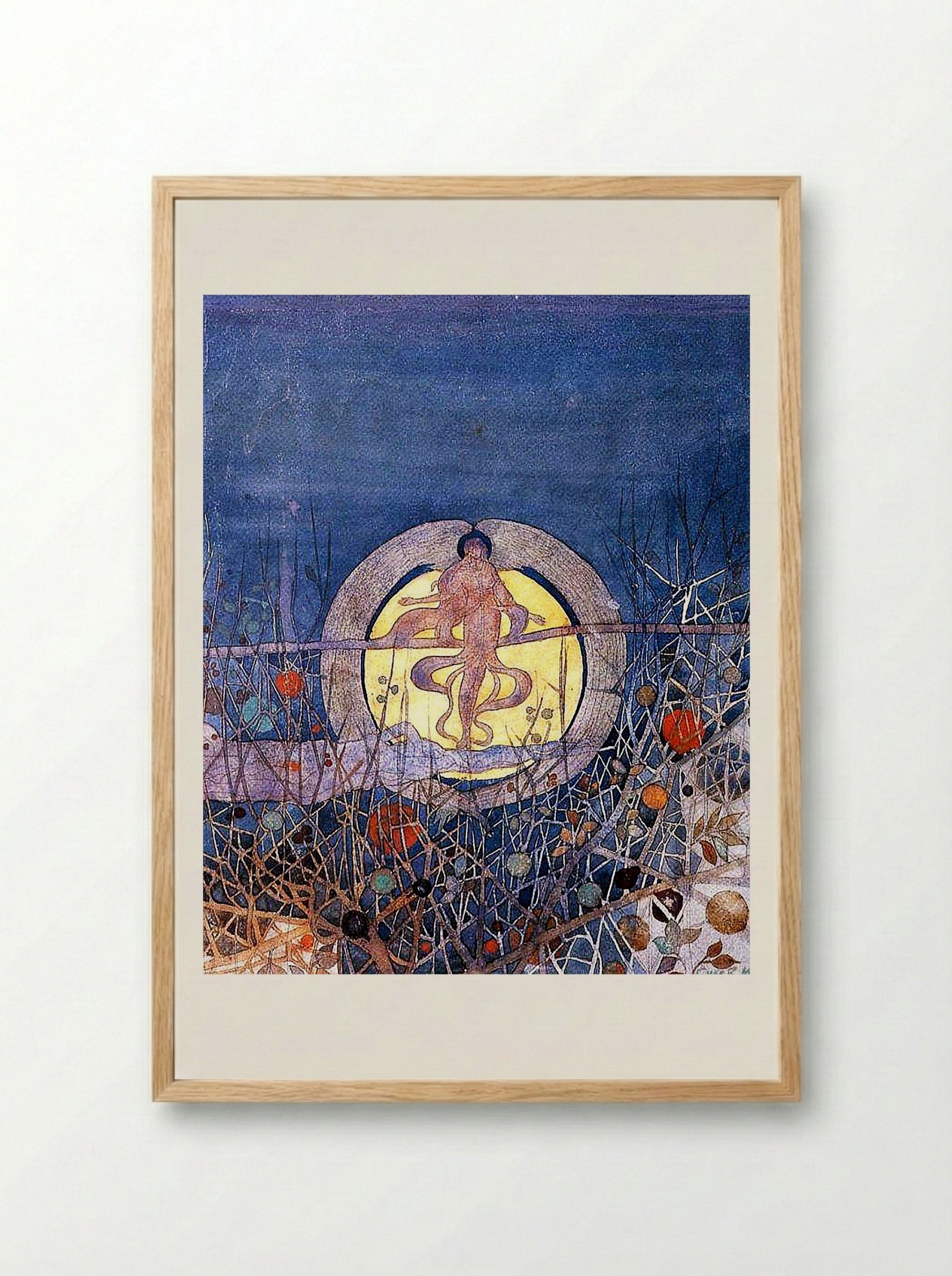 The Harvest Moon - Annie French - Framed Print Wood