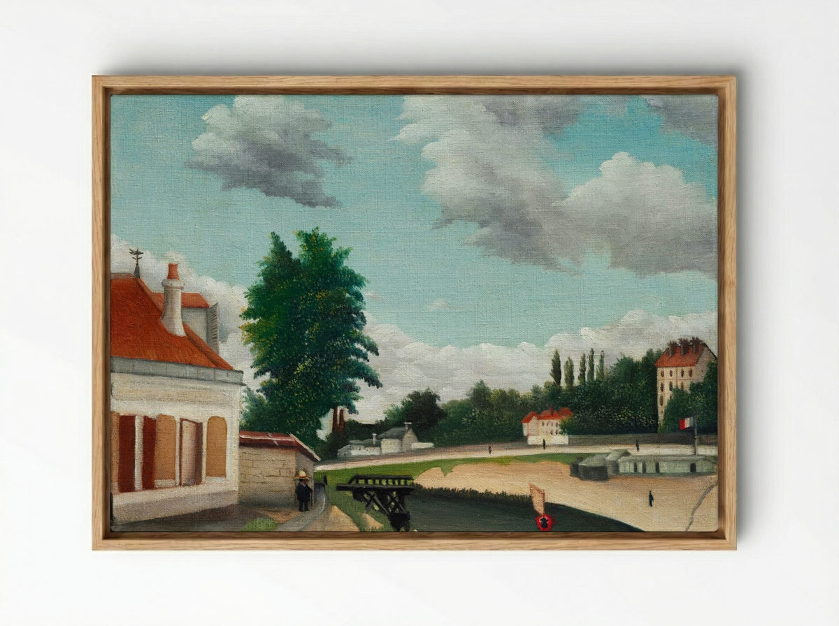 Outskirts of Paris - Henri Rousseau - Framed Canvas Wood