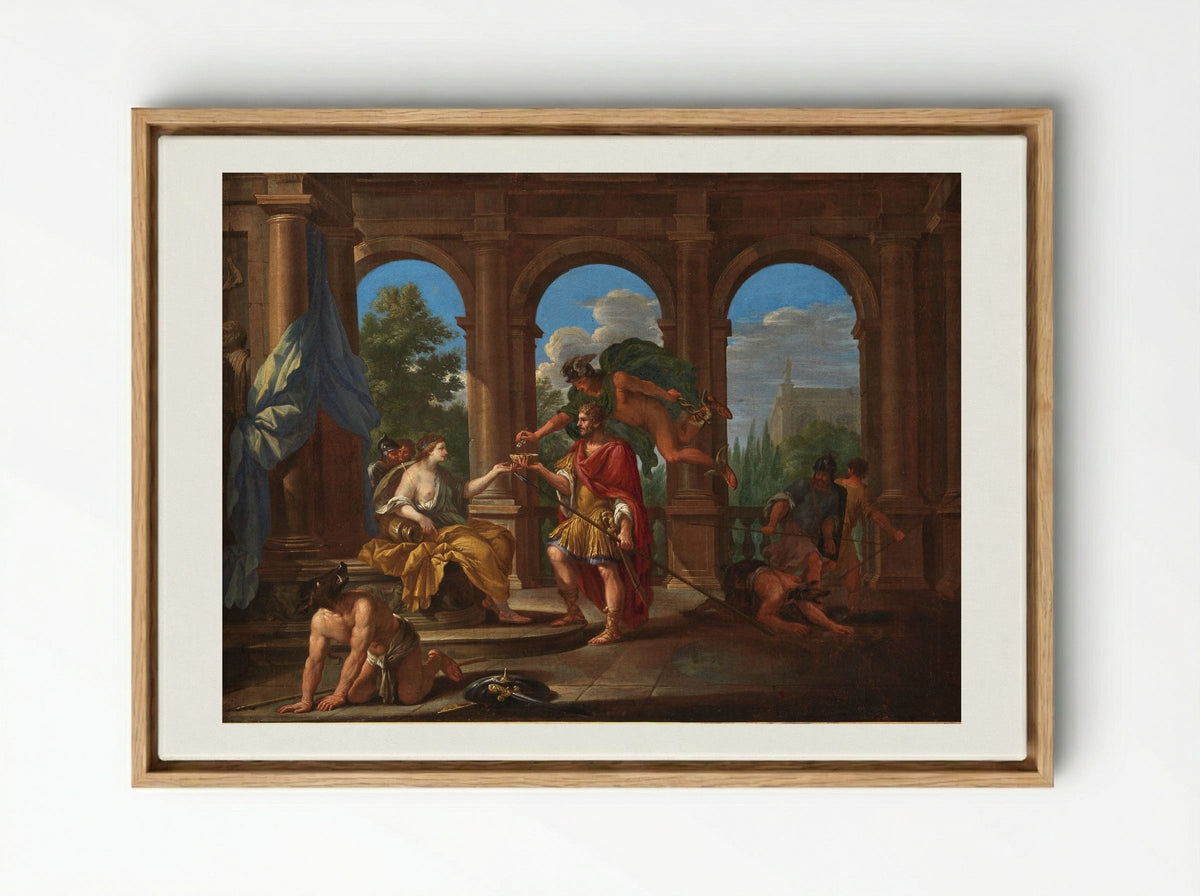 Church and Odysseus - Pietro da Cortona - Framed Canvas Wood