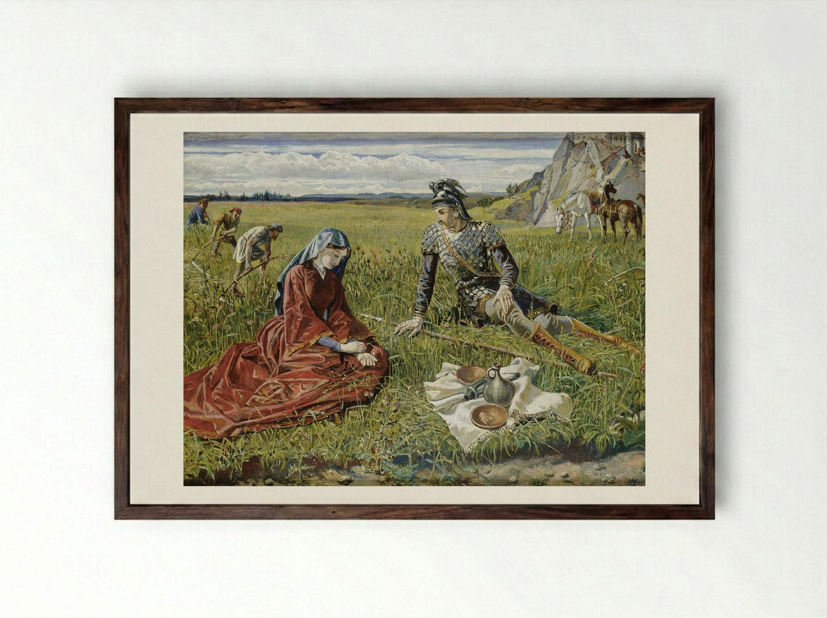 Ruth and Boaz - Julius Schnorr von Carolsfeld - Framed Print Dark Wood