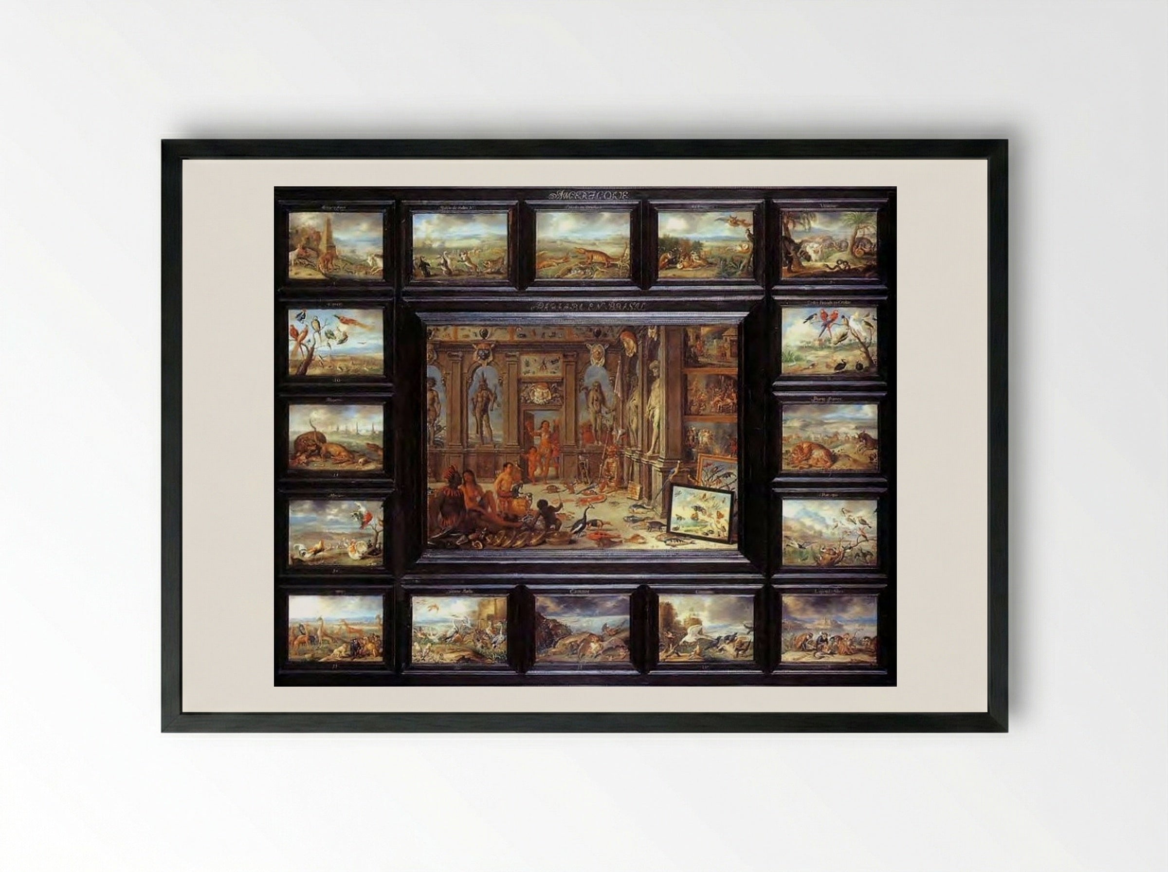 America - Jan van Kessel the Elder - Framed Print Black