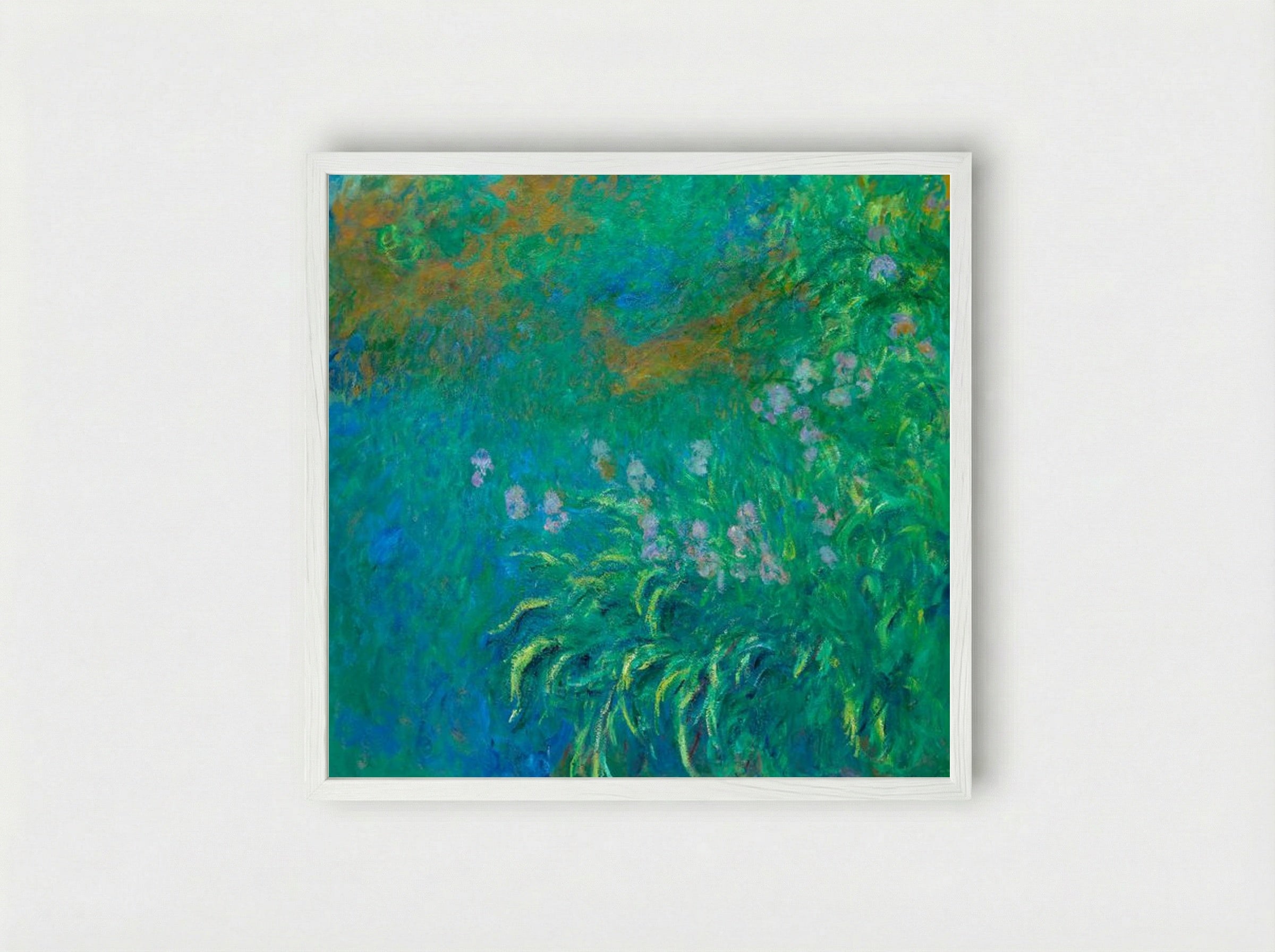 Irises - Claude Monet - Framed Print White