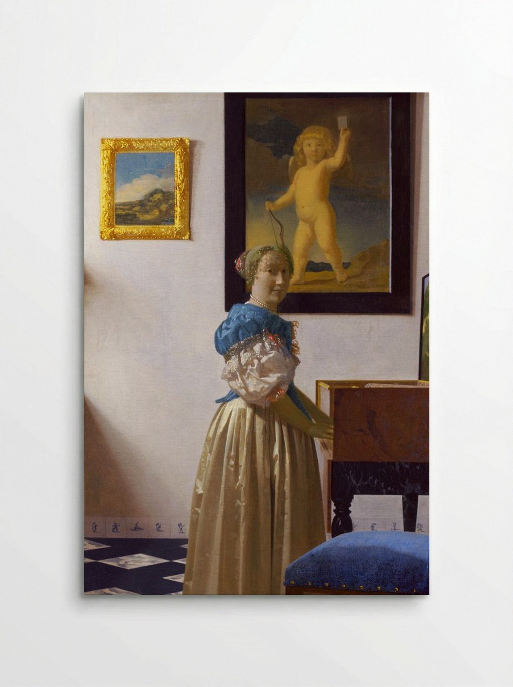 Lady Standing at a Virginal - Johannes Vermeer - Poster