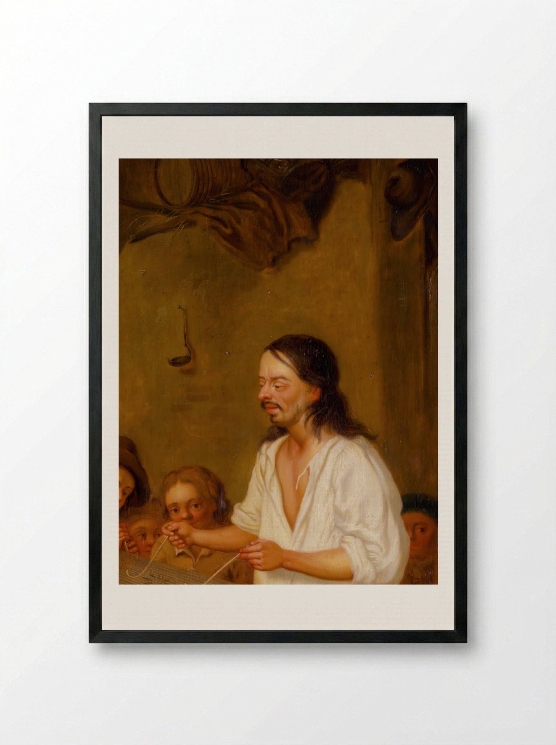 The Music Master - Jan Steen - Framed Print Black