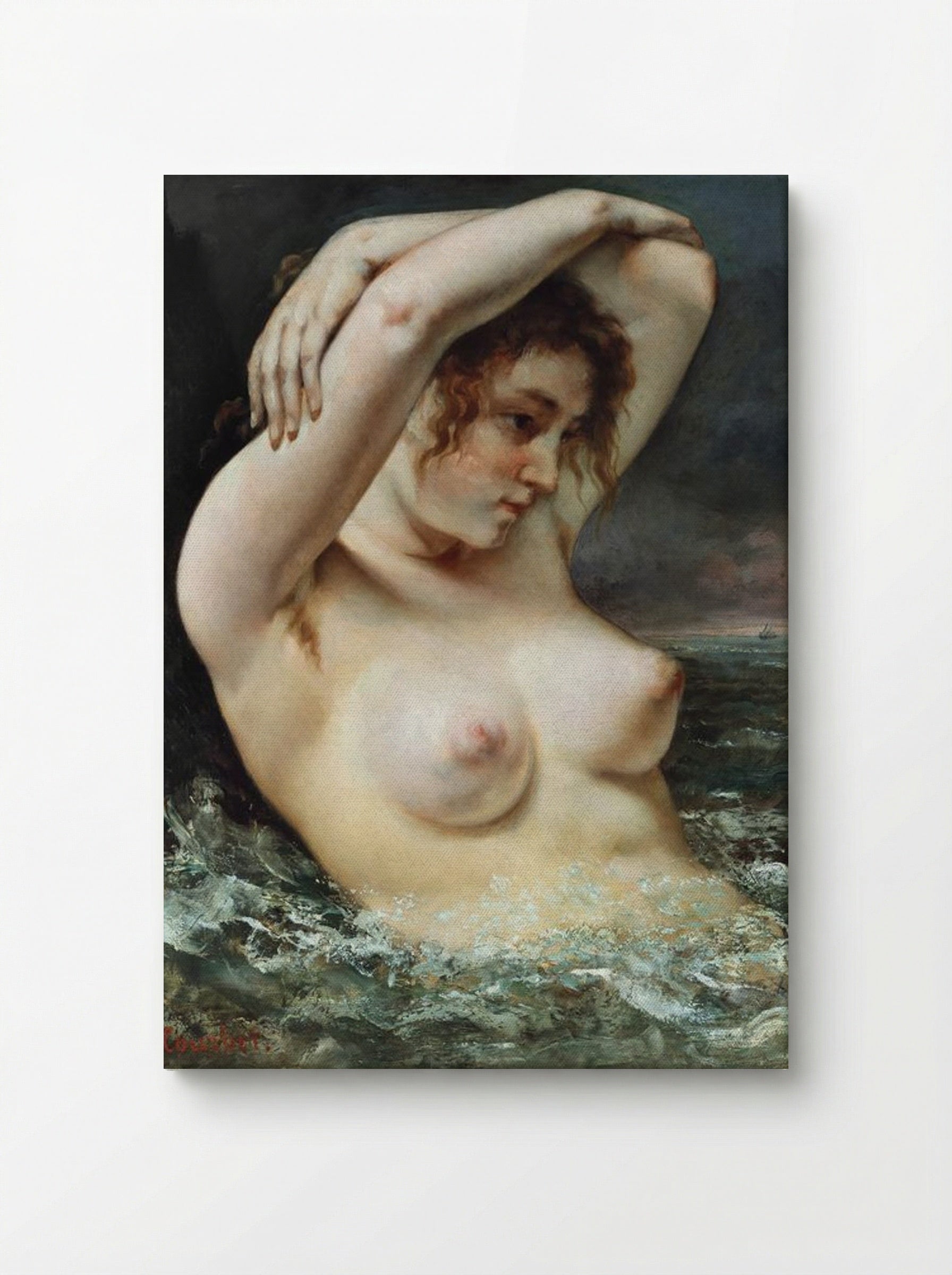 The Woman in the Waves - Gustave Courbet - Canvas