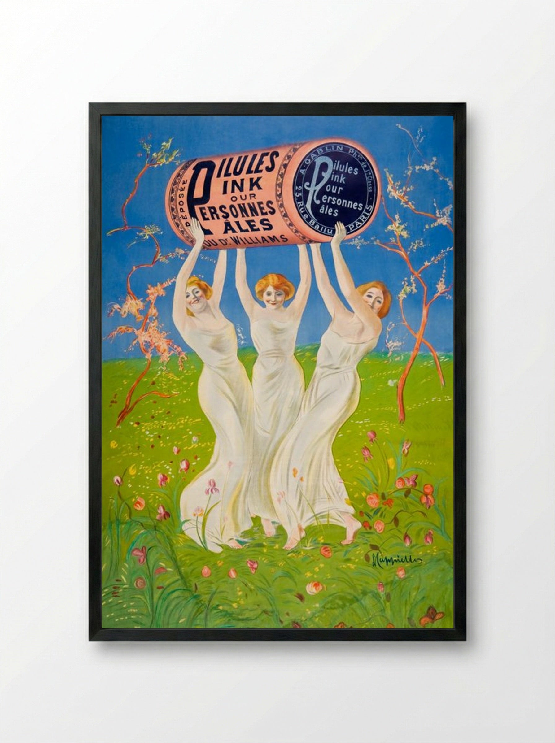 Pillules Ink Our Personnes Ales - Henri Thiriet - Framed Print Black