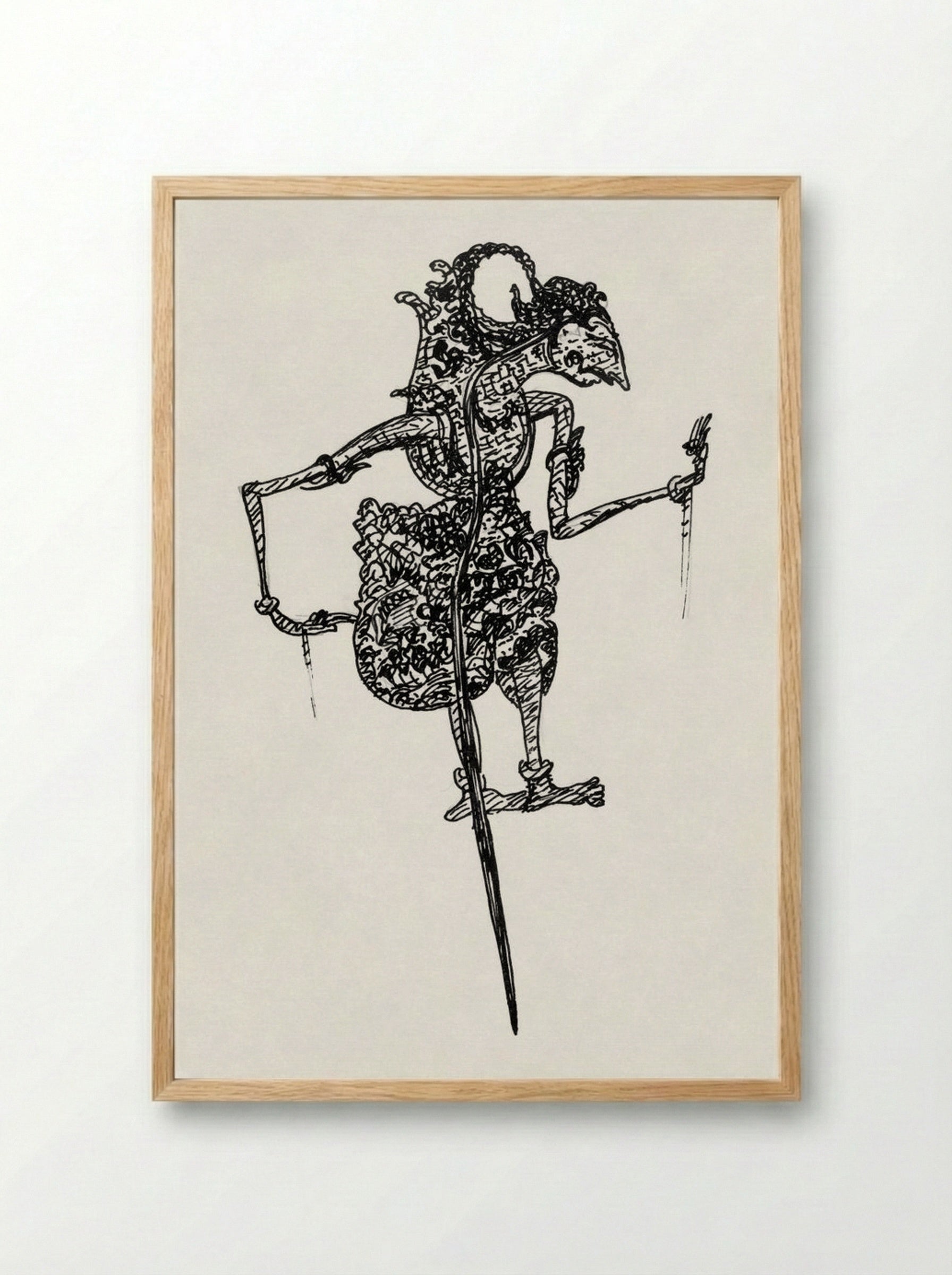 Wajangpop (Wayang Puppet) - Leo Gestel - Framed Print Wood