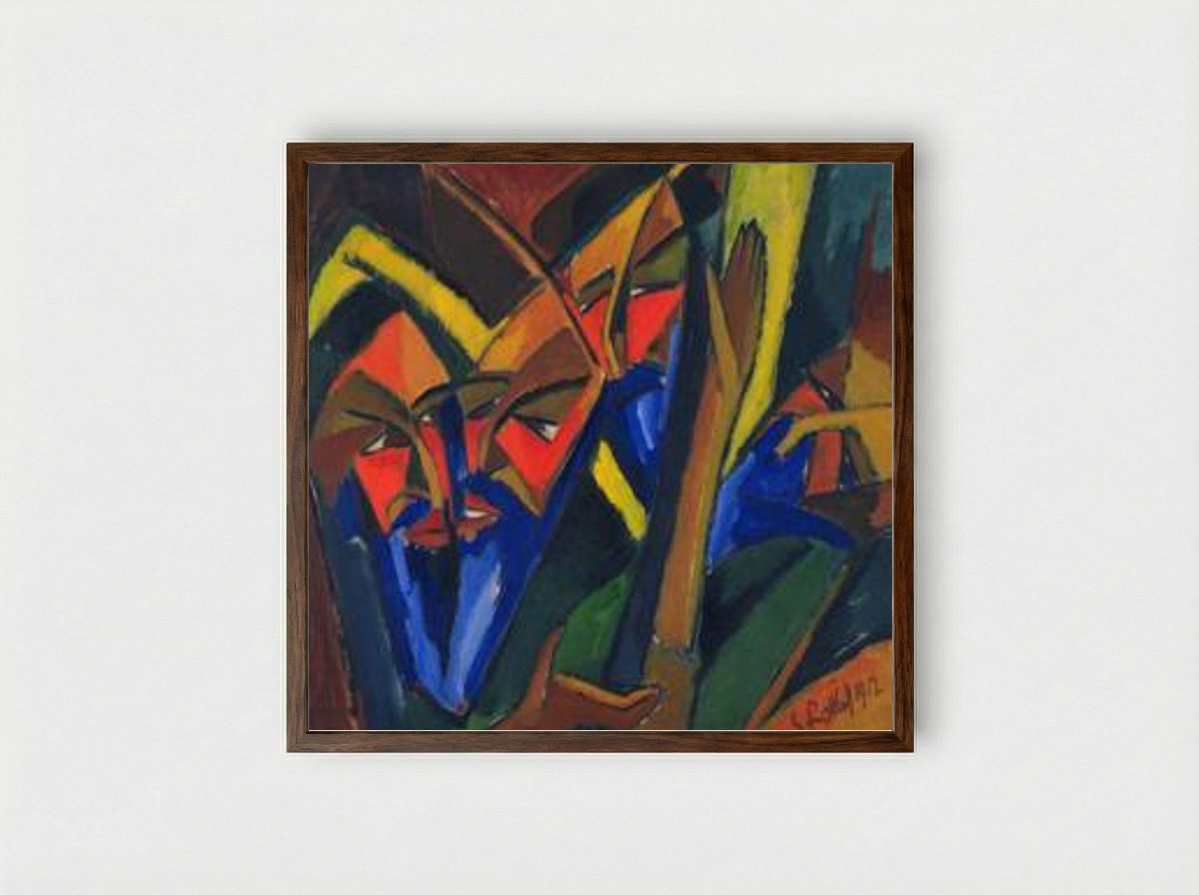 Pharisees - Karl Schmidt-Rottluff - Framed Print Dark Wood