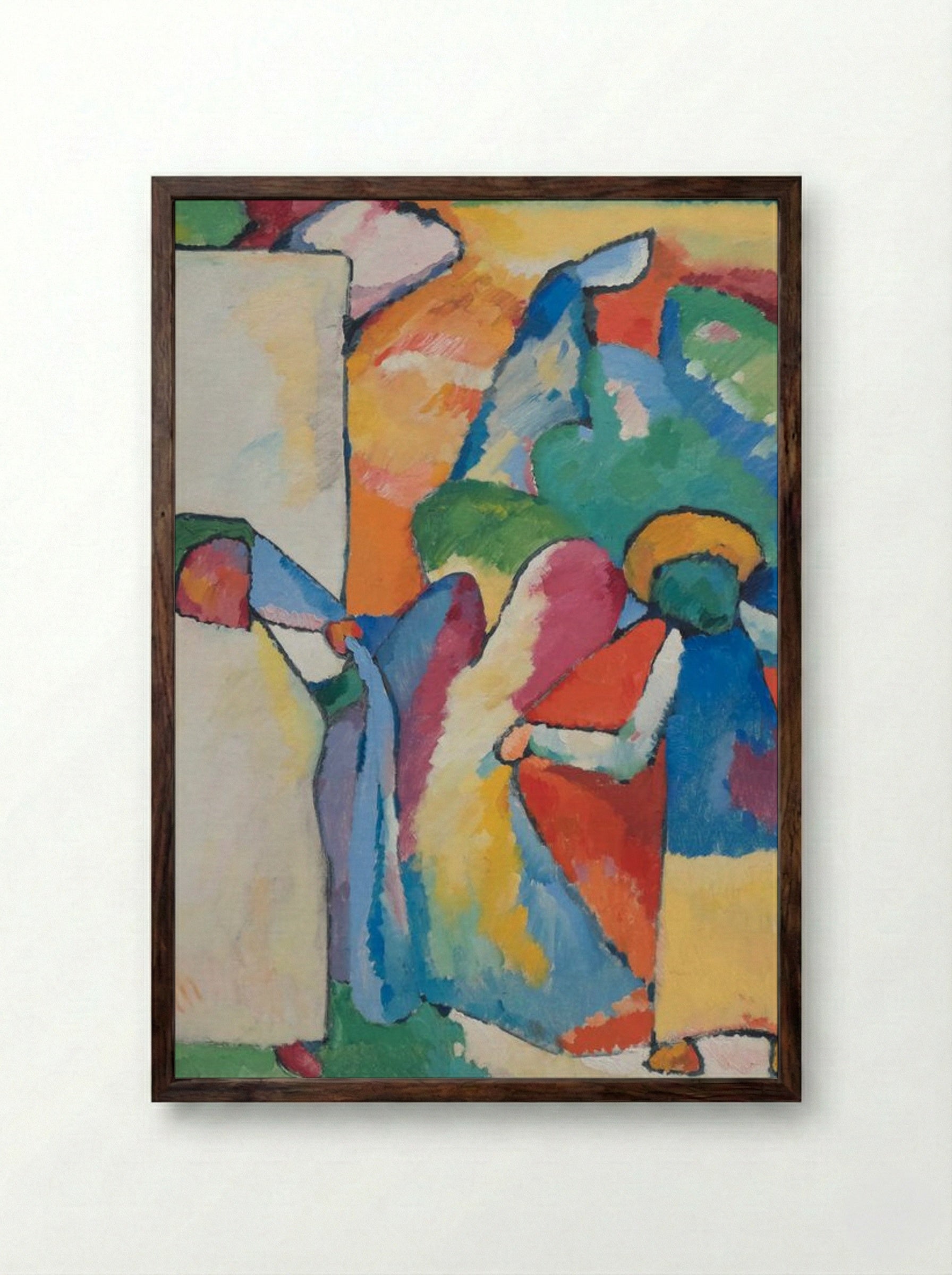 Improvisation 6 (African) - Wassily Kandinsky - Framed Print Dark Wood
