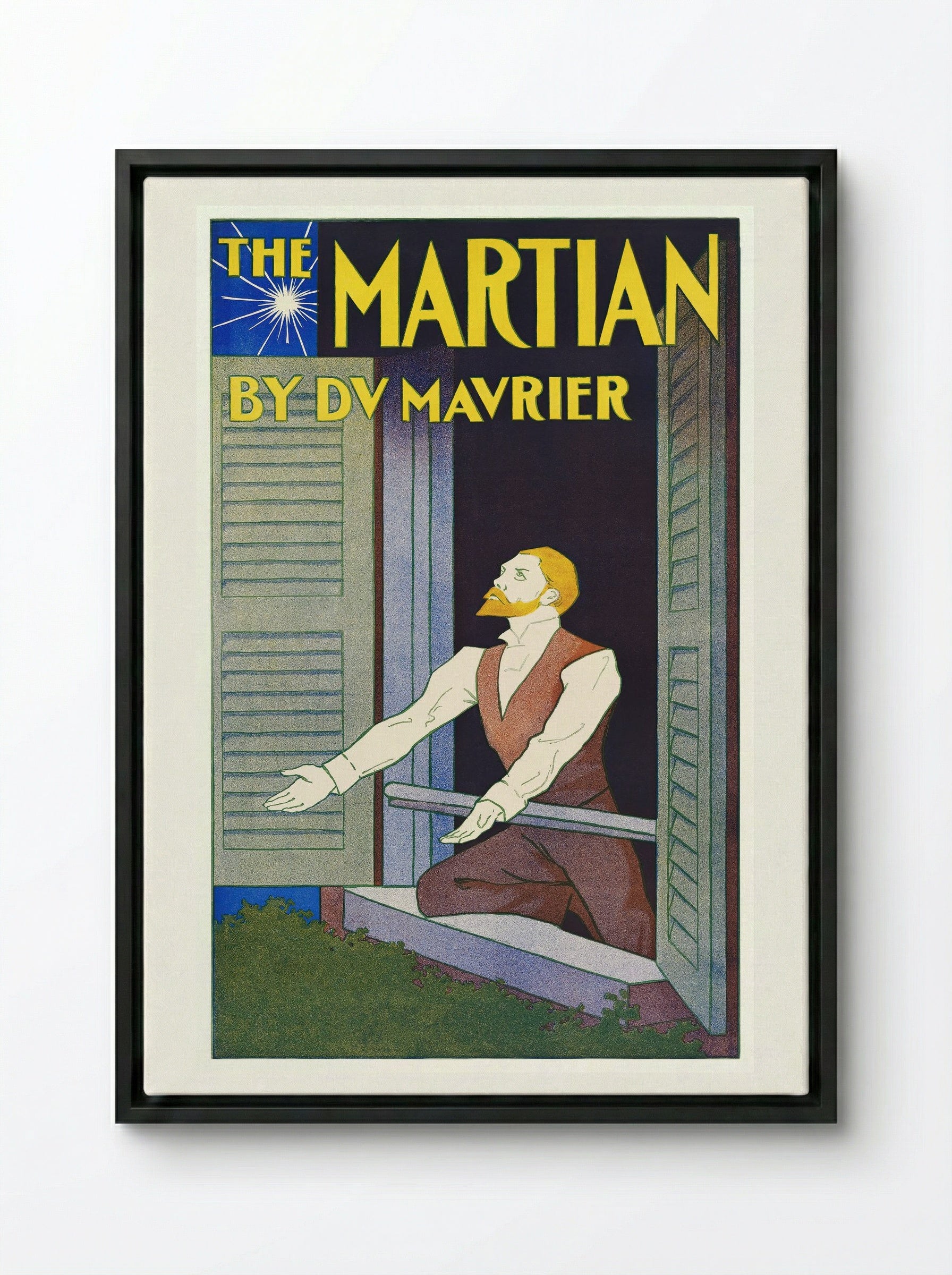 The Martian by D.V. Maurier - Edward Penfield - Framed Canvas Black