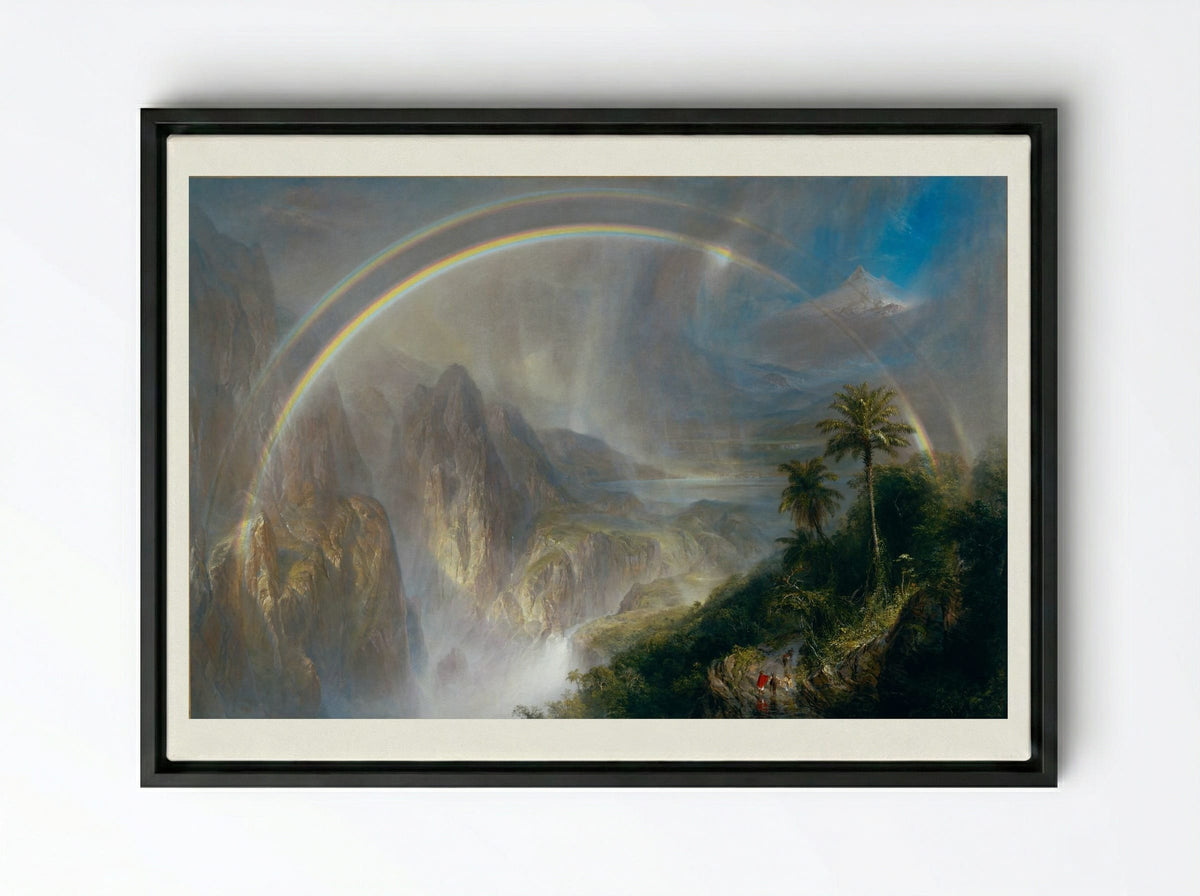 Rainy Season in the Tropics - Frederic Edwin Church - Framed Canvas Black