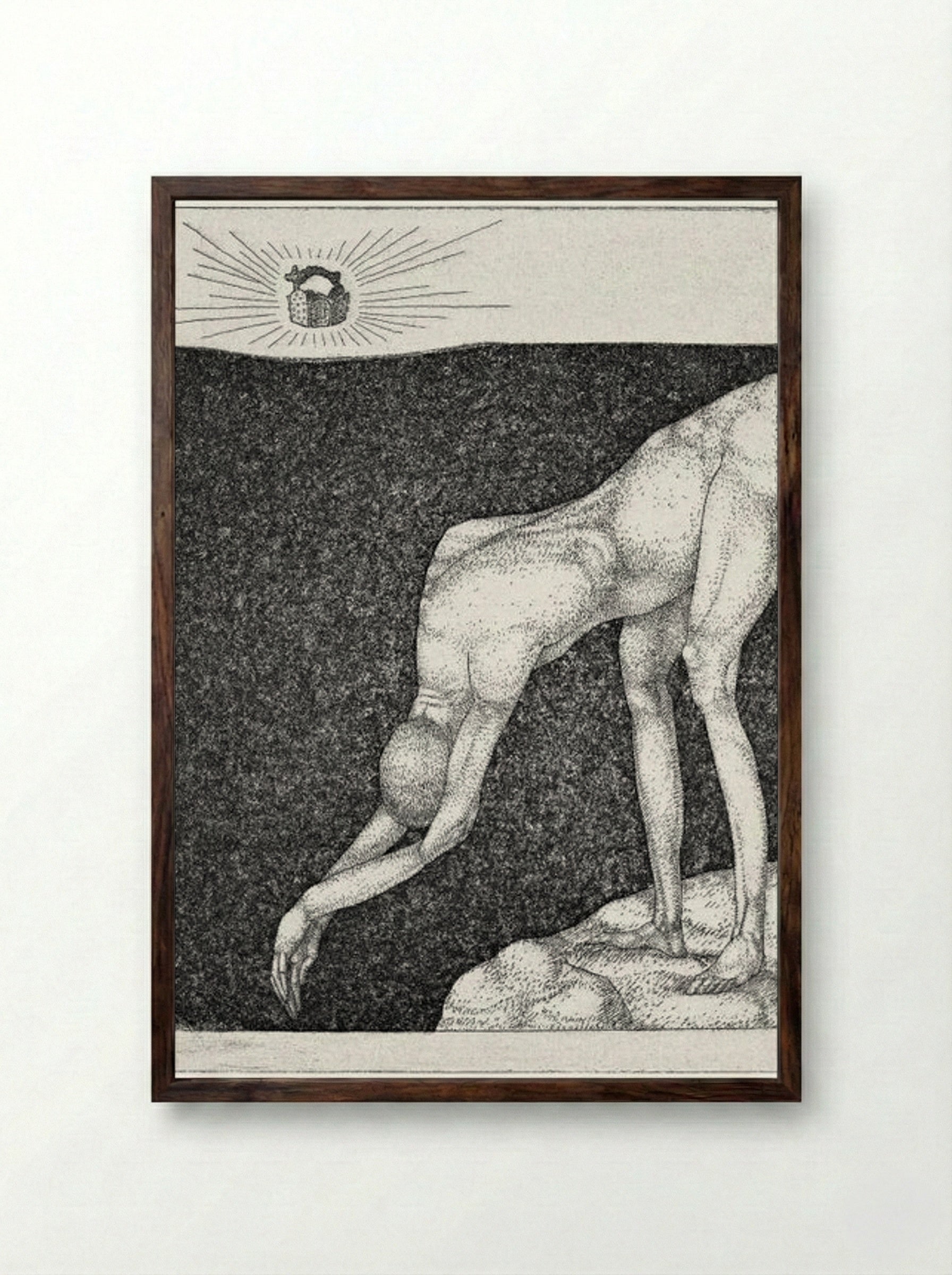 The Monarchist - Paul Klee - Framed Print Dark Wood