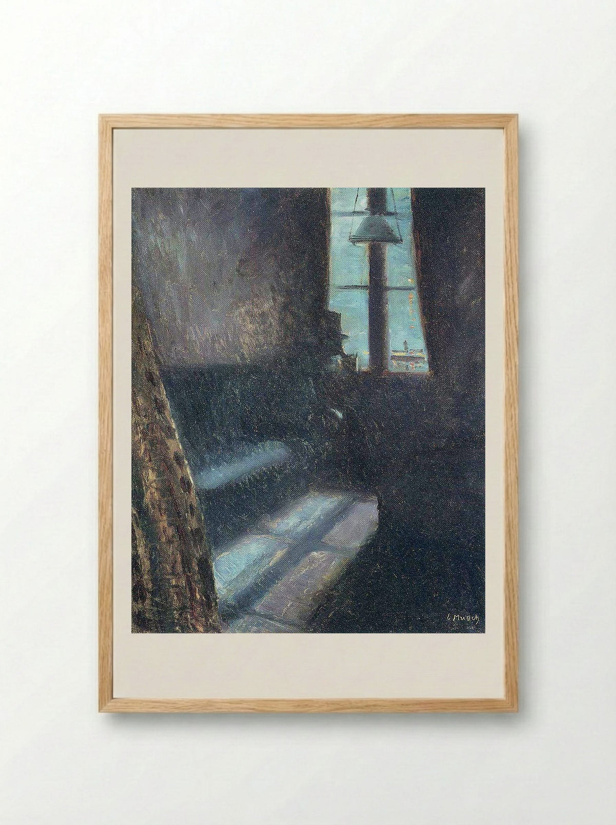Night in Saint-Cloud - Edvard Munch - Framed Print Wood