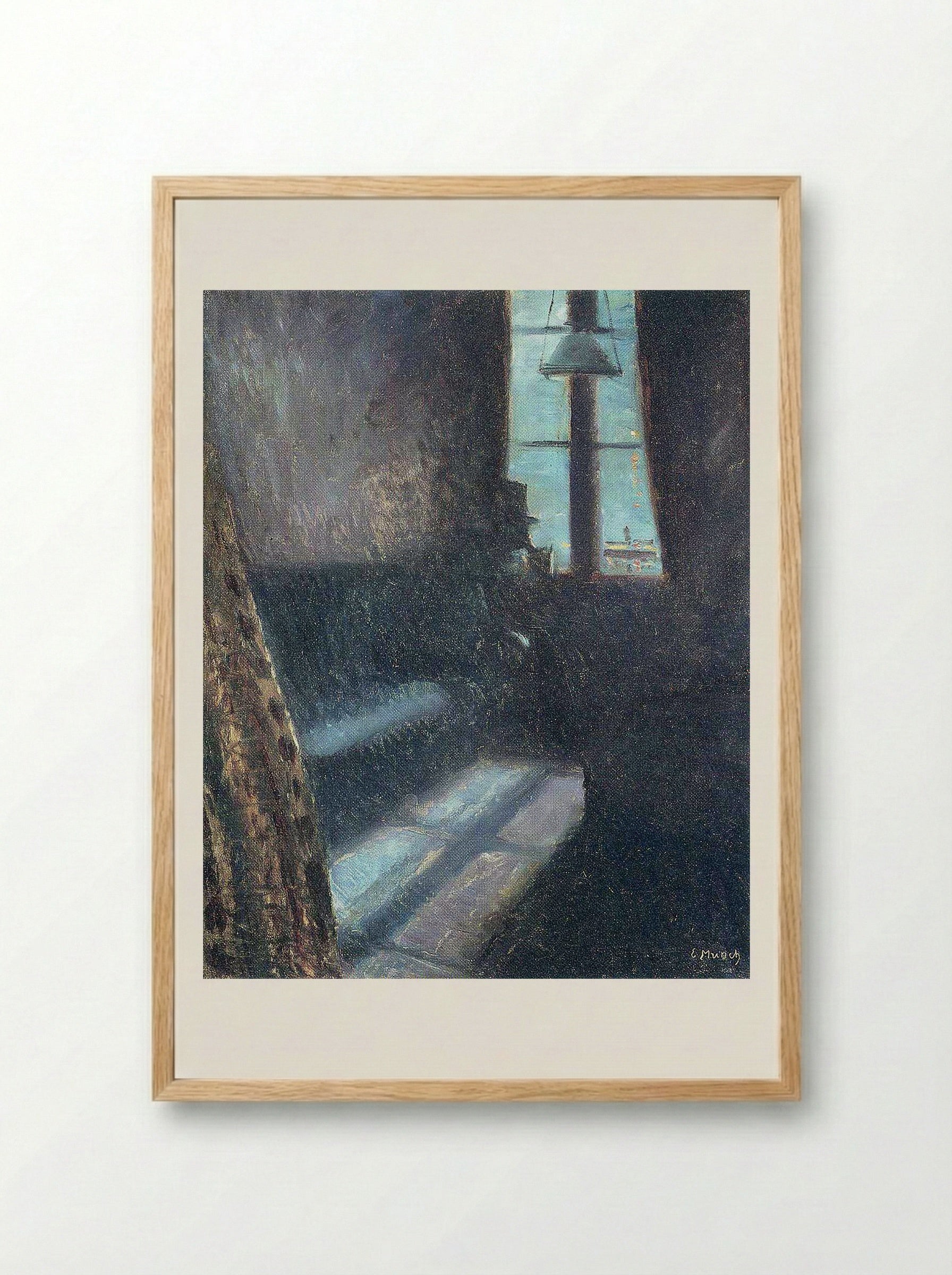 Night in Saint-Cloud - Edvard Munch - Framed Print Wood