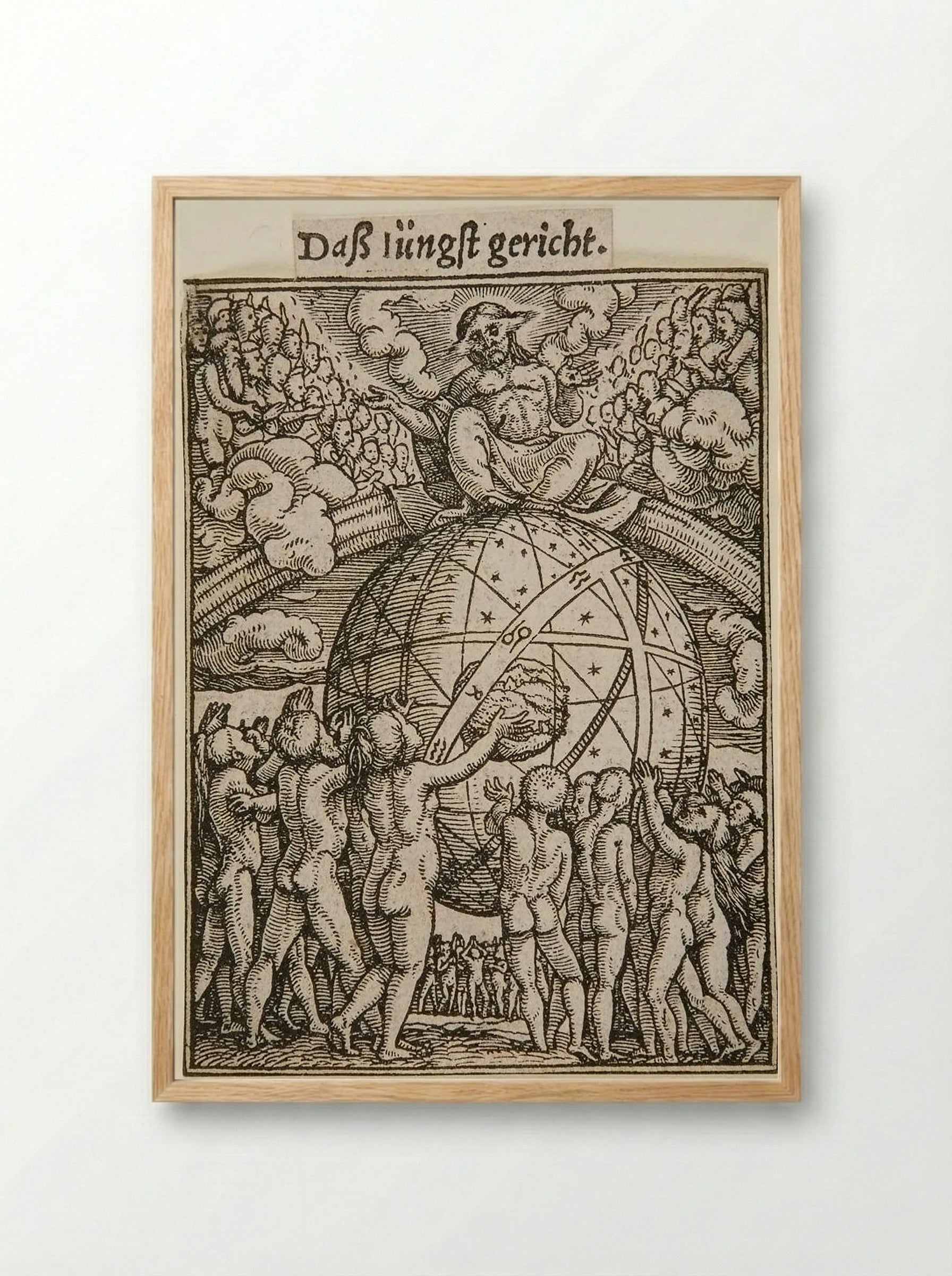 The Last Judgment - Hans Holbein the Younger - Framed Print Wood