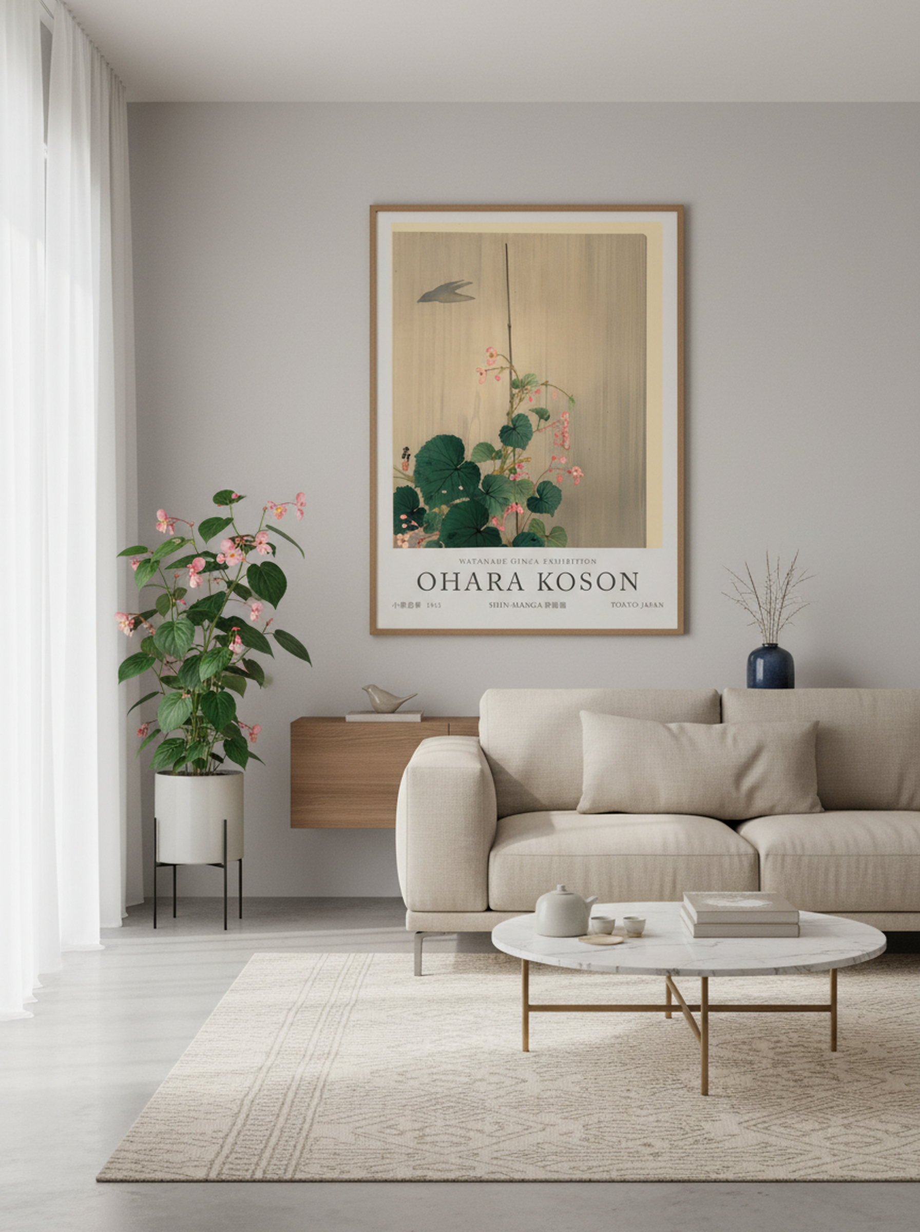 Bird And Begonias - Ohara Koson - Lifestyle