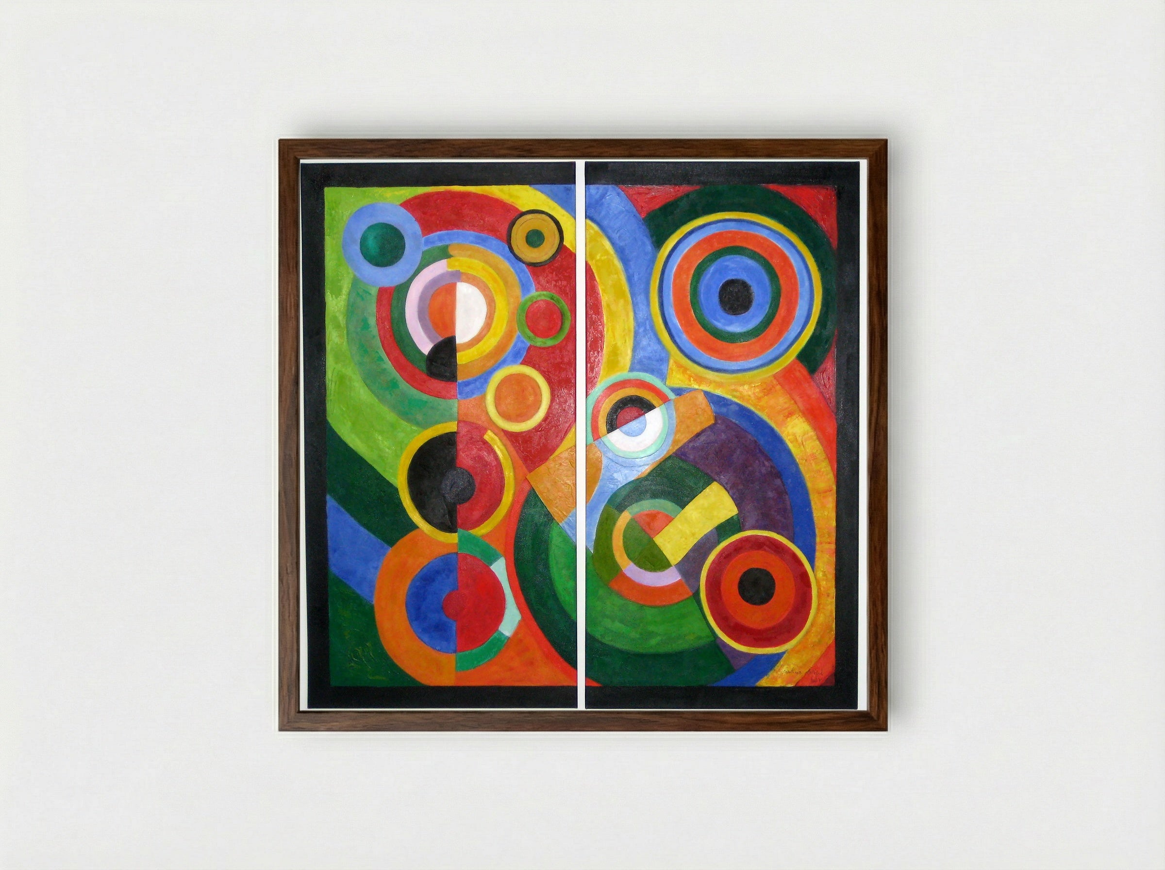 Rhythm - Robert Delaunay - Framed Print Dark Wood