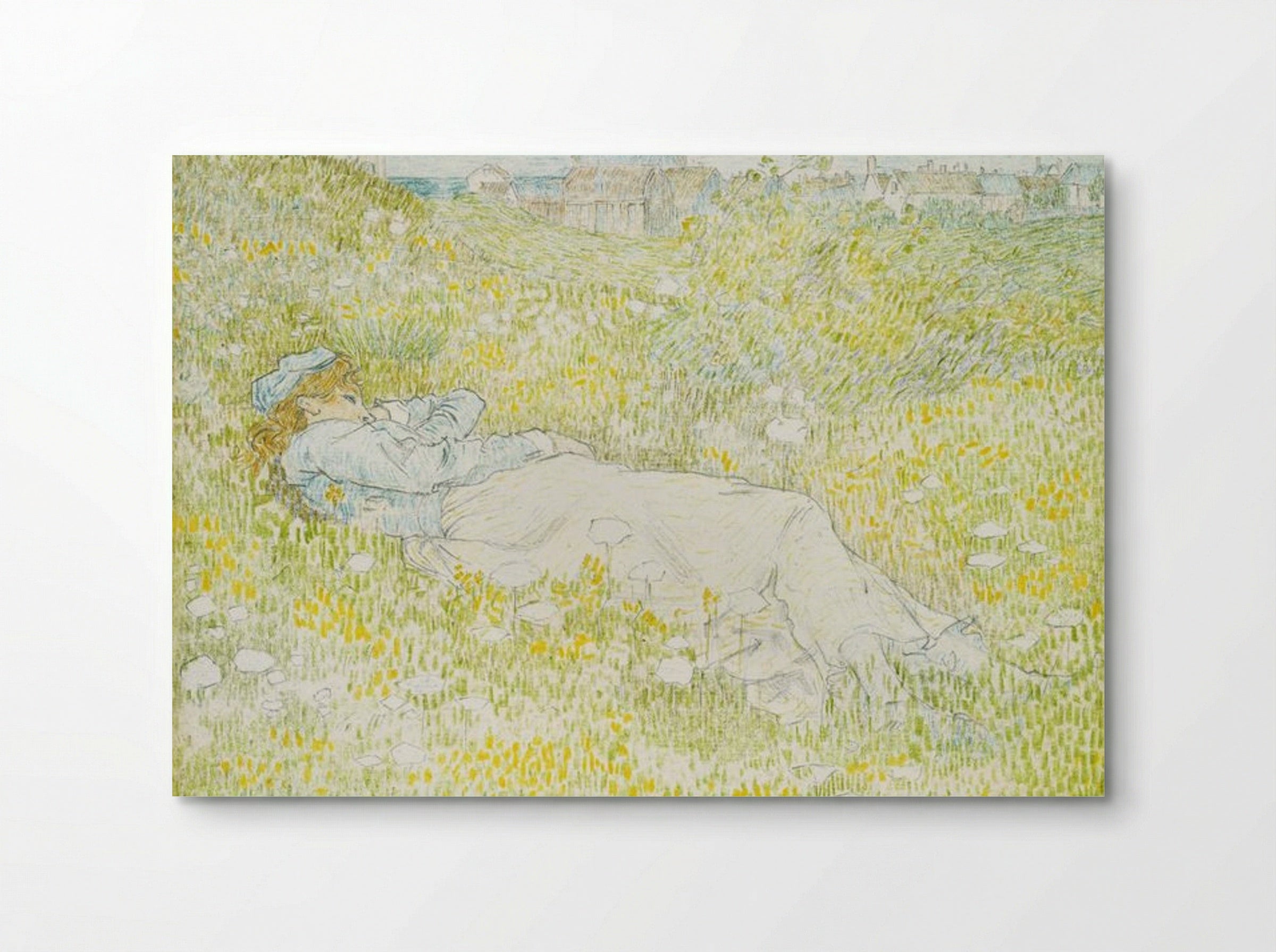 Woman Lying in the Dunes near Noordwijk - Jan Toorop - Poster