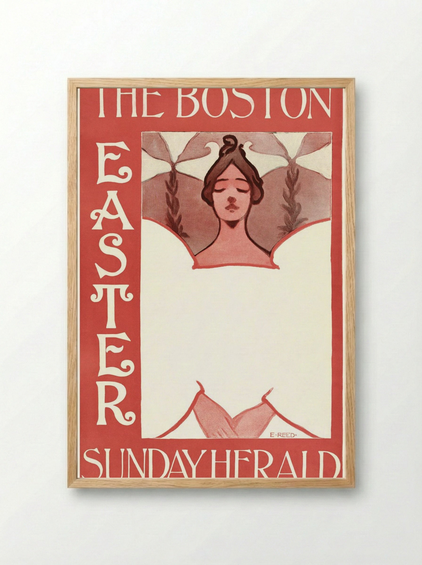 The Boston Easter Sunday Herald - Ethel Reed - Framed Print Wood