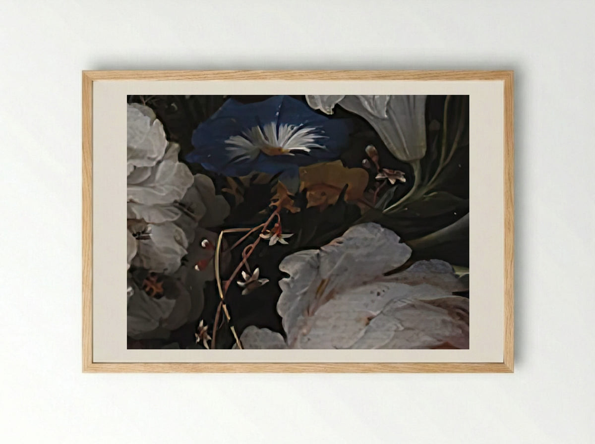 A Garland of Flowers - Abraham Mignon - Framed Print Wood