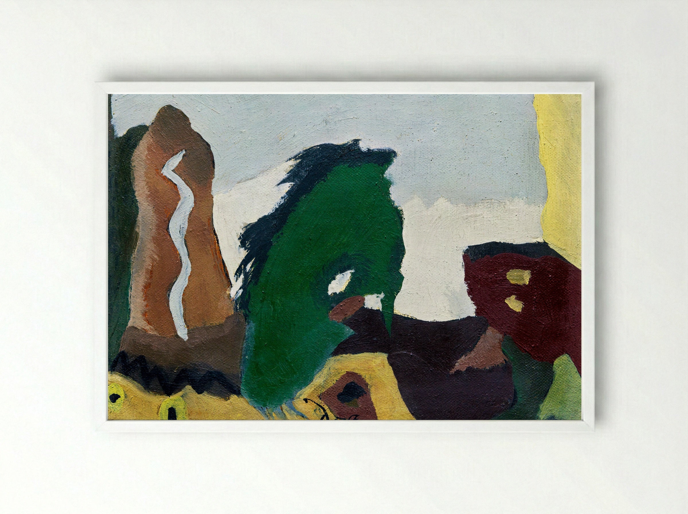 Foot of Lake - Arthur Dove - Framed Print White