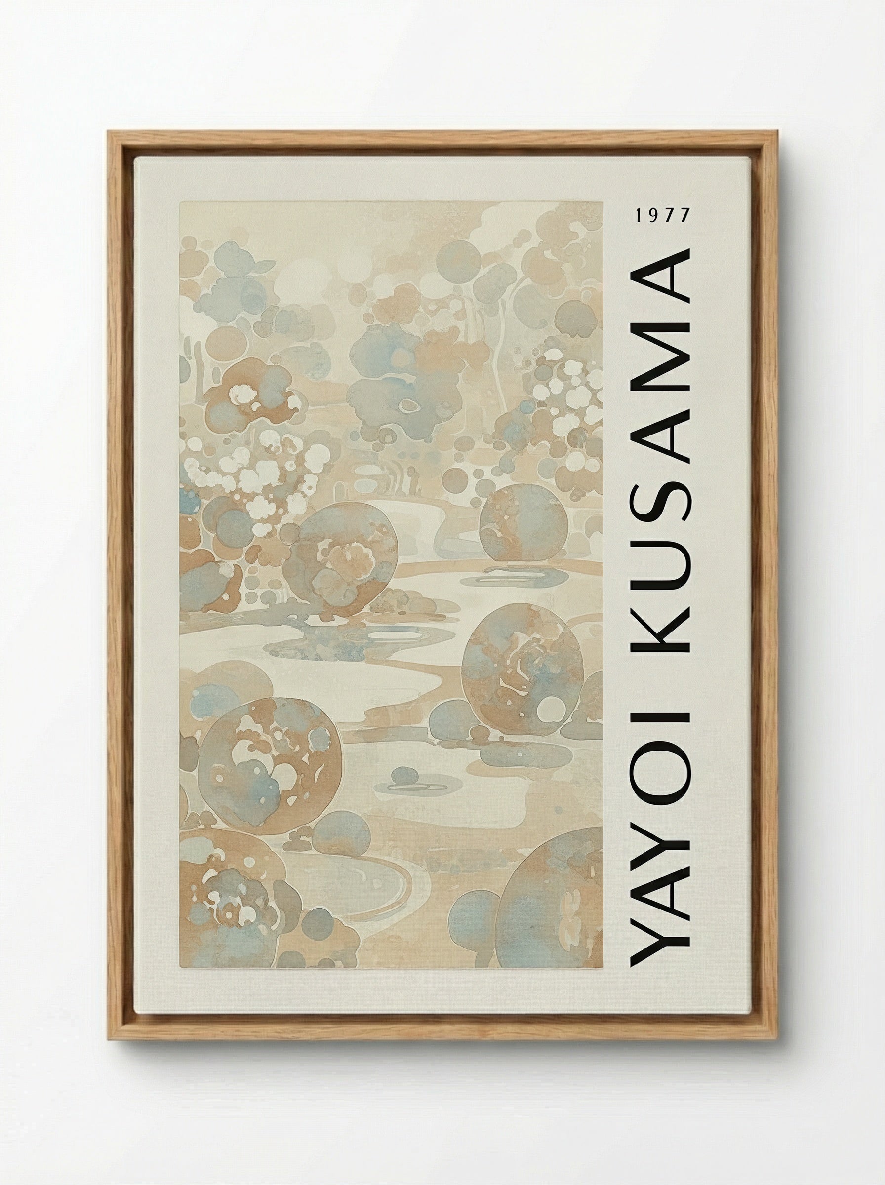 Serene Nature - Yayoi Kusama - Framed Canvas Wood