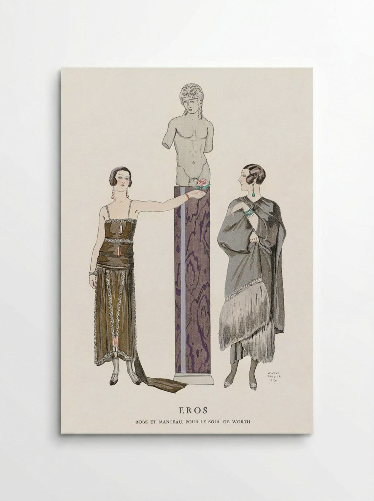 Eros: Robe et Manteau pour le Soir, de Worth - George Barbier - Poster
