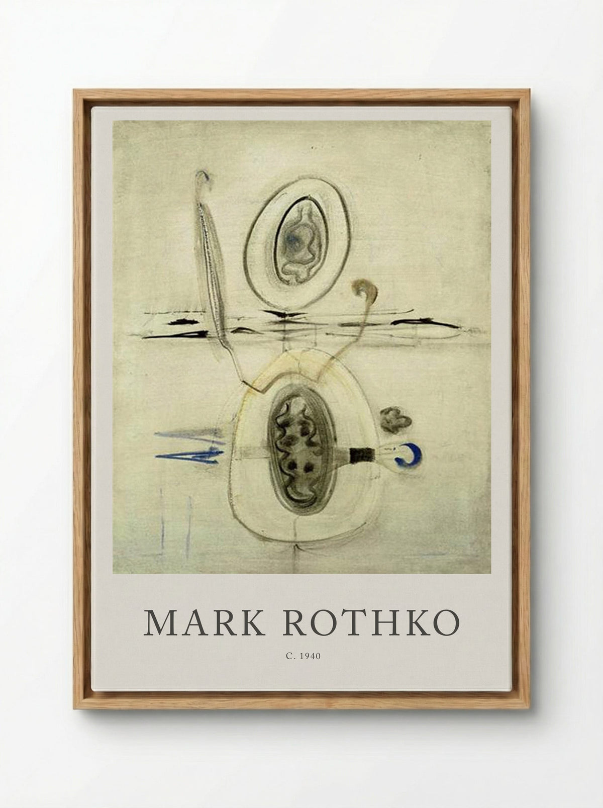 Untitled (Biomorphic Composition) - Mark Rothko - Framed Canvas Wood