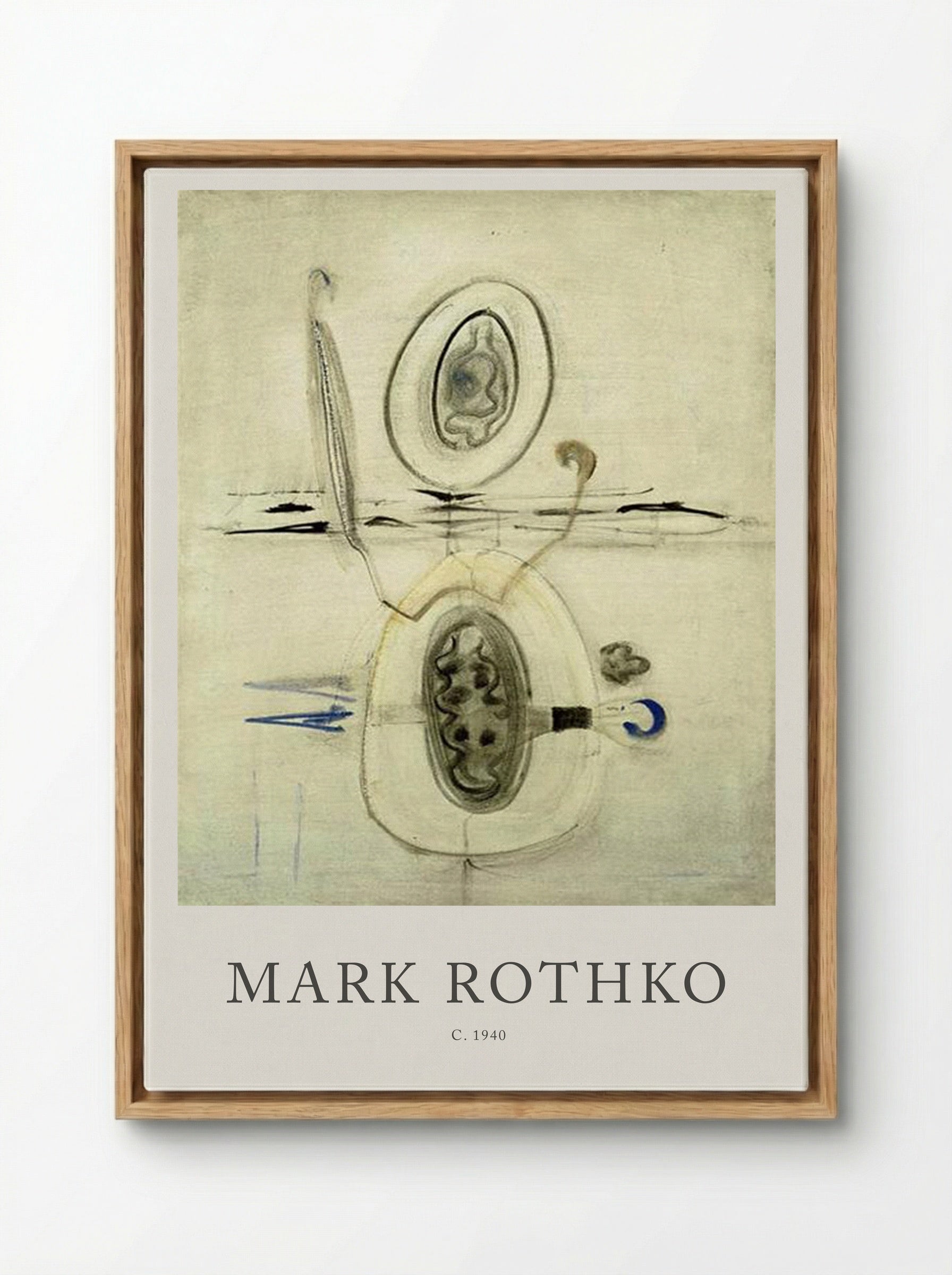 Untitled (Biomorphic Composition) - Mark Rothko - Framed Canvas Wood