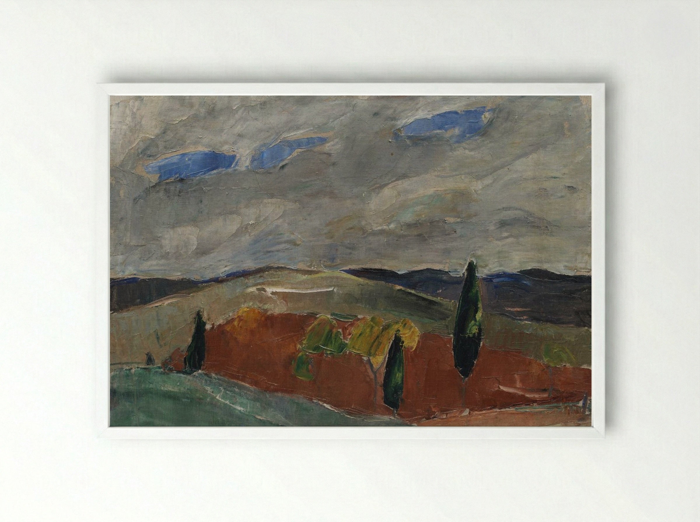 Cemetery Road in Toledo - Jens Adolf Jerichau - Framed Print White