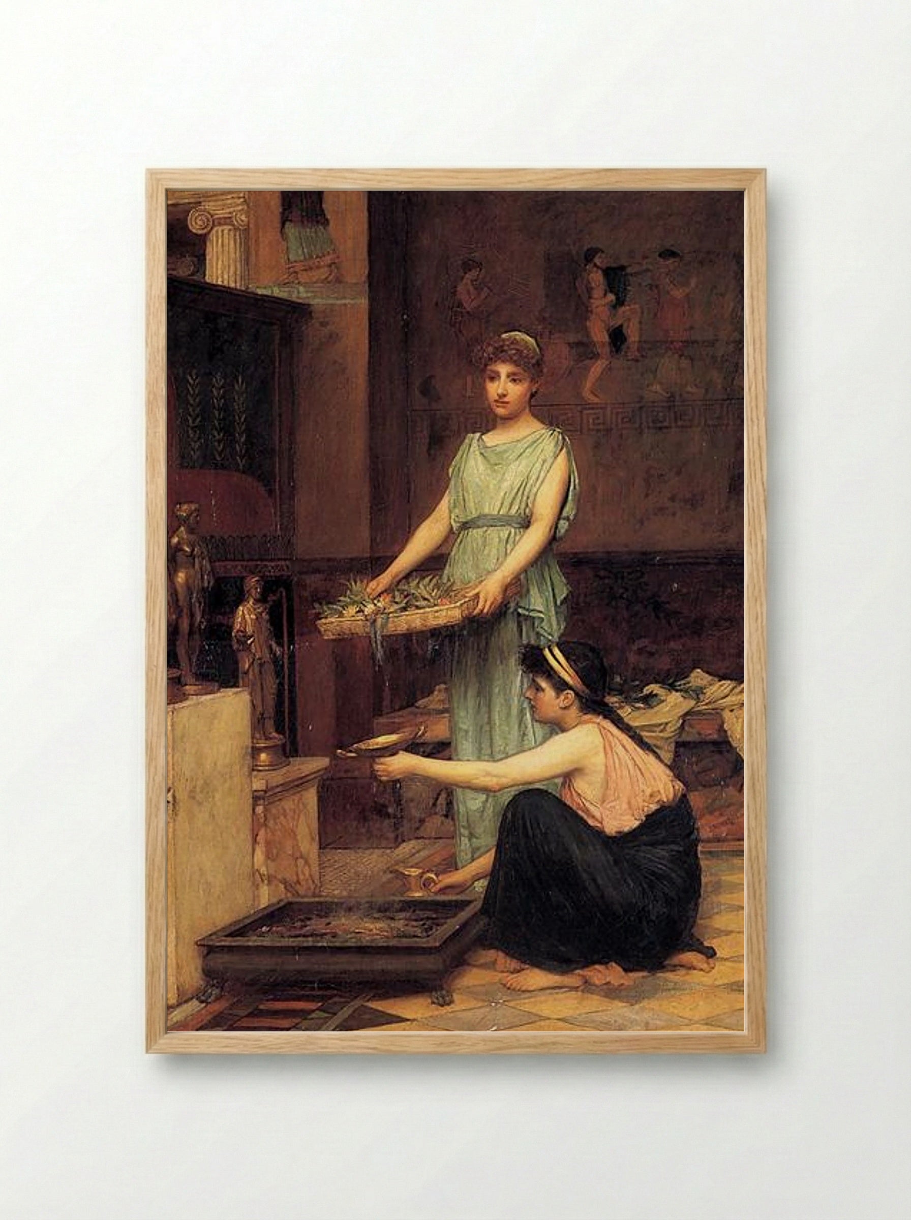 The Household Gods - John William Waterhouse - Framed Print Wood