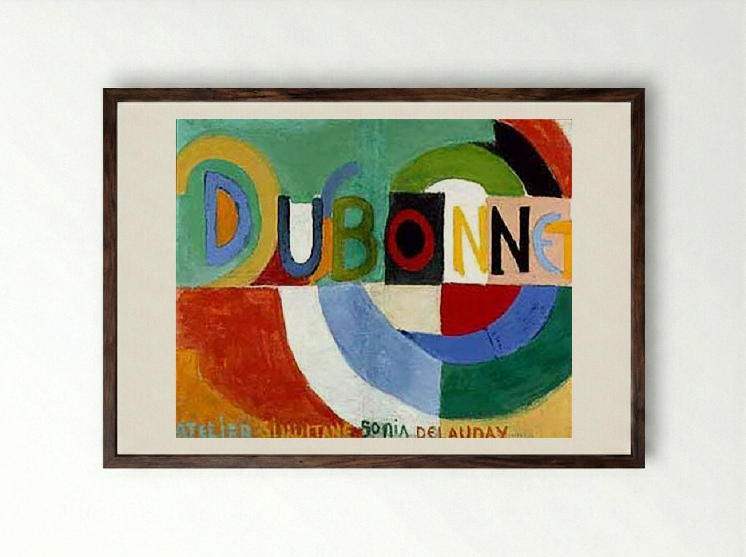 Dubonnet - Sonia Delaunay - Framed Print Dark Wood