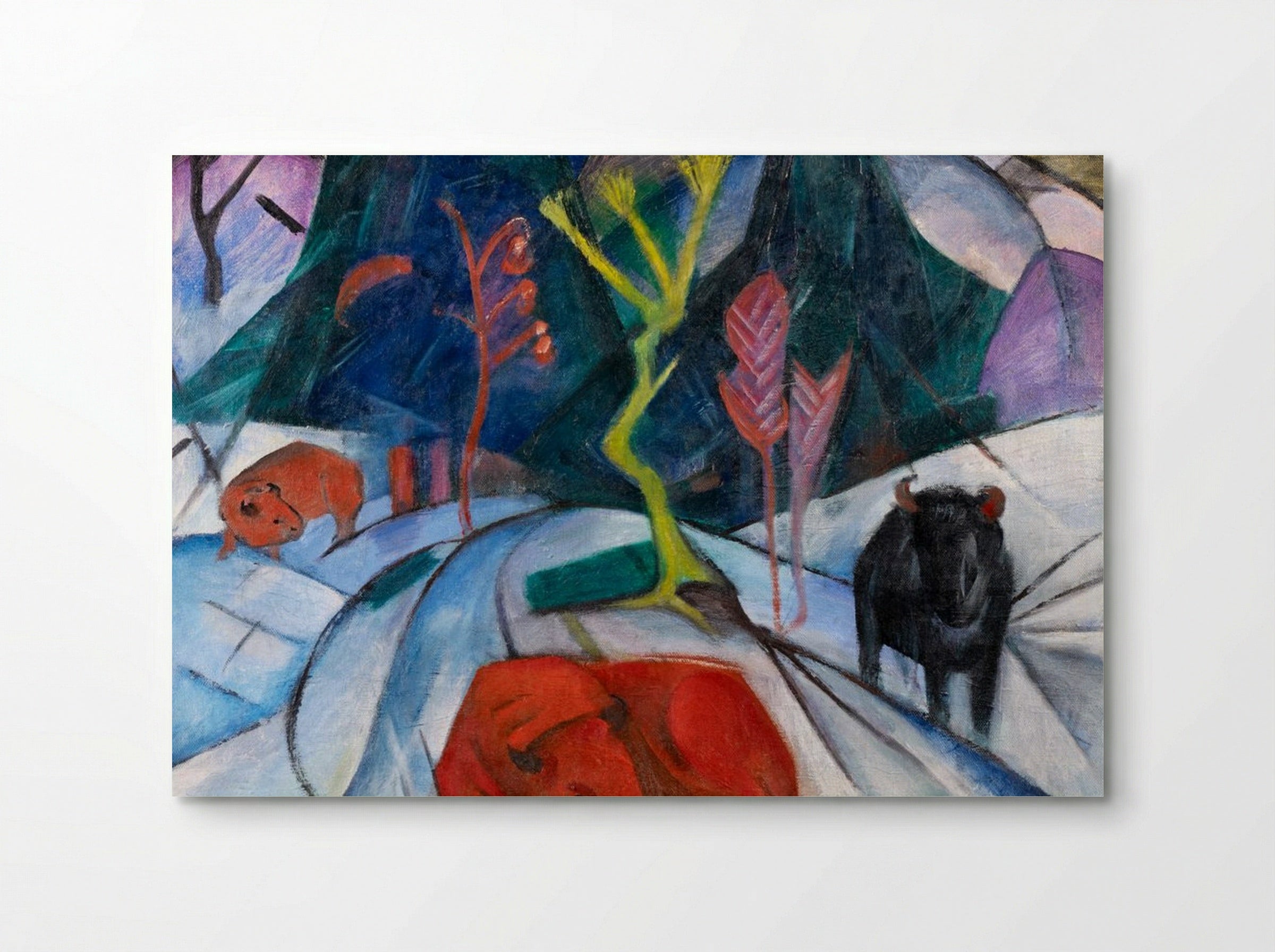 Bison in Winter (Red Bison) - Franz Marc - Poster