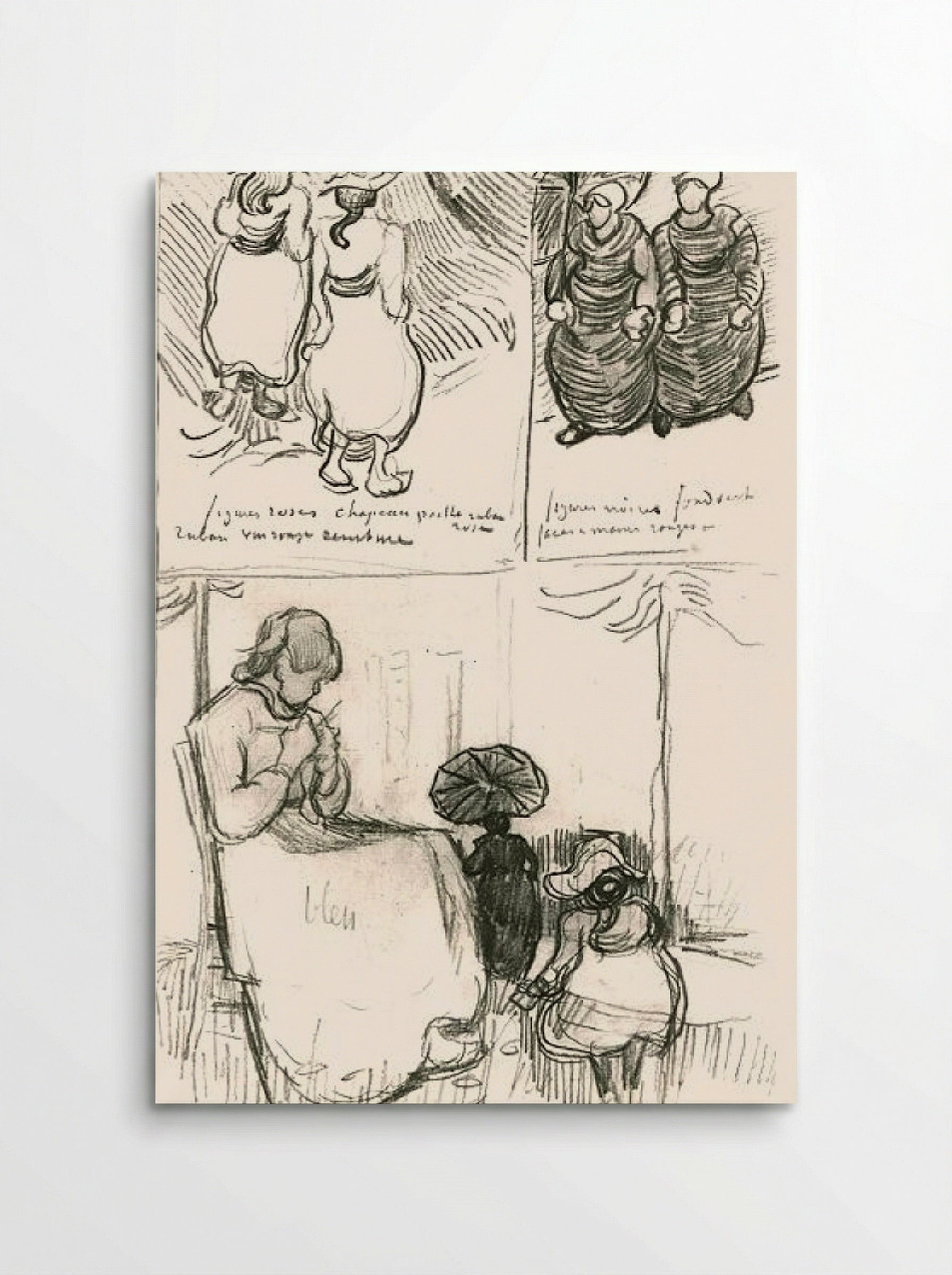 Three Studies of Women - Vincent van Gogh - Poster
