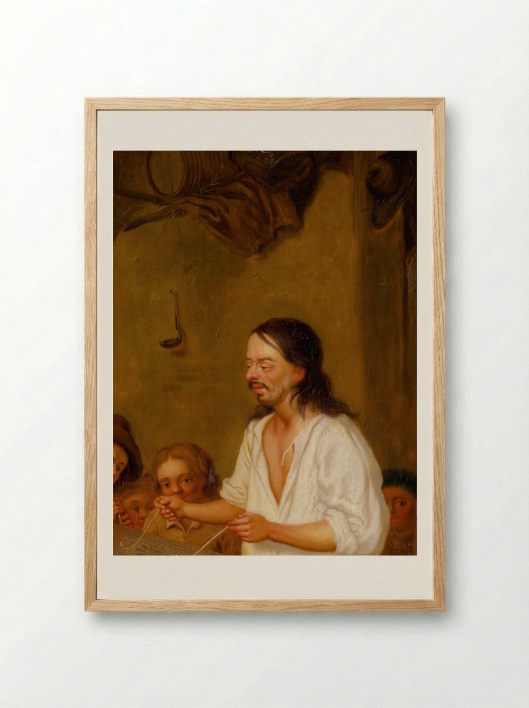 The Music Master - Jan Steen - Framed Print Wood
