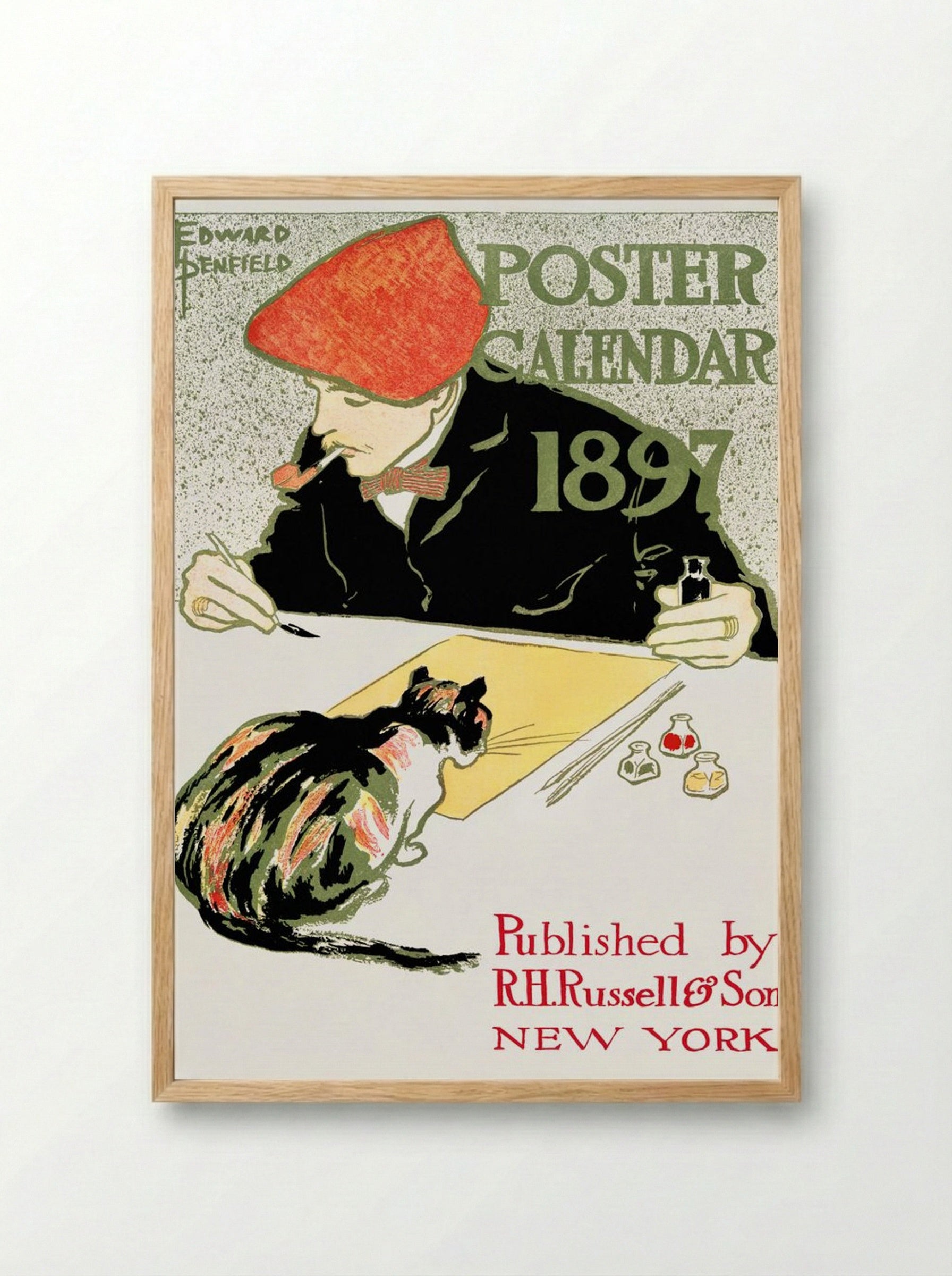 Poster Calendar 1897 - Edward Penfield - Framed Print Wood