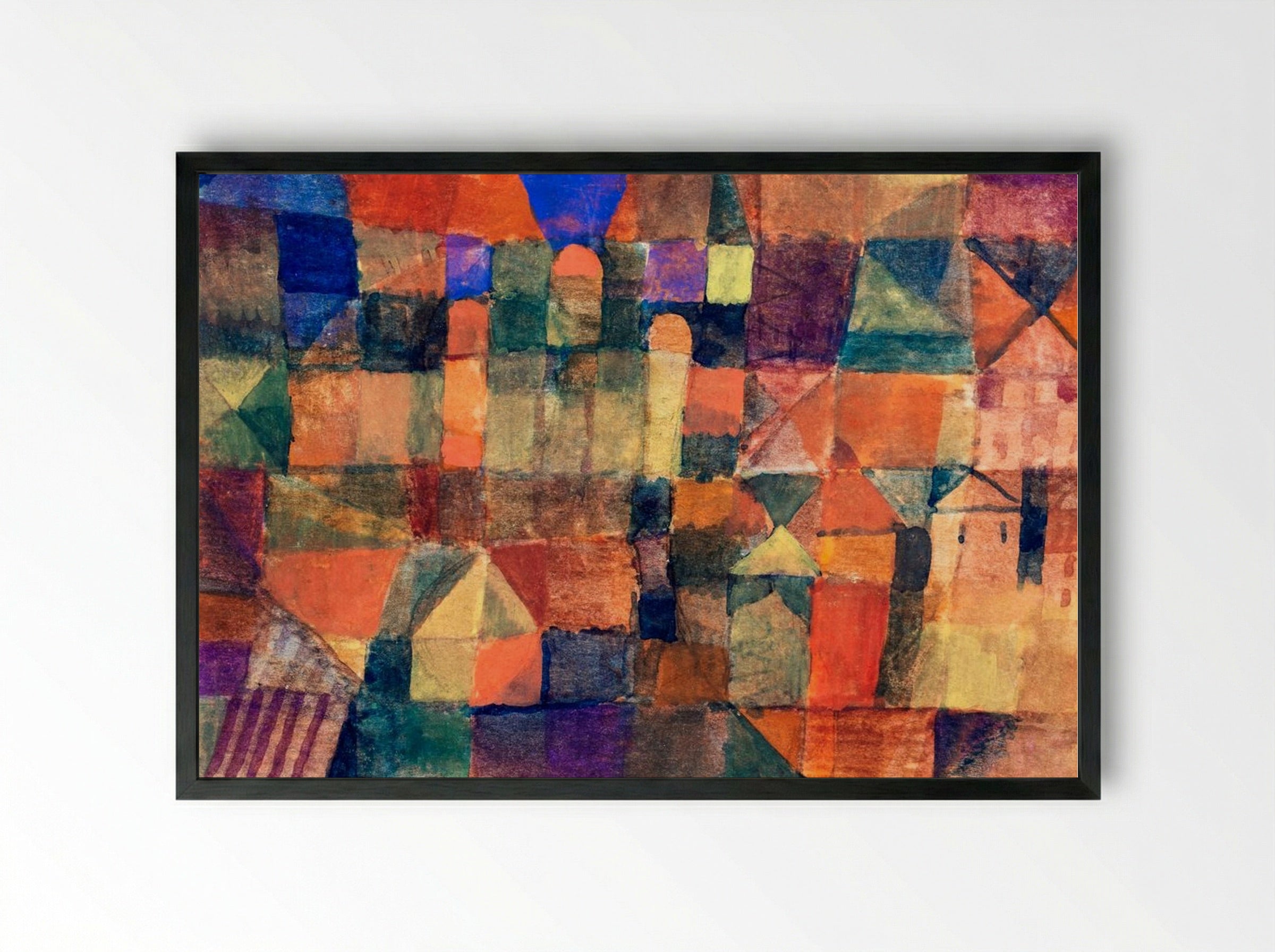 City with the Three Domes - Paul Klee - Framed Print Black