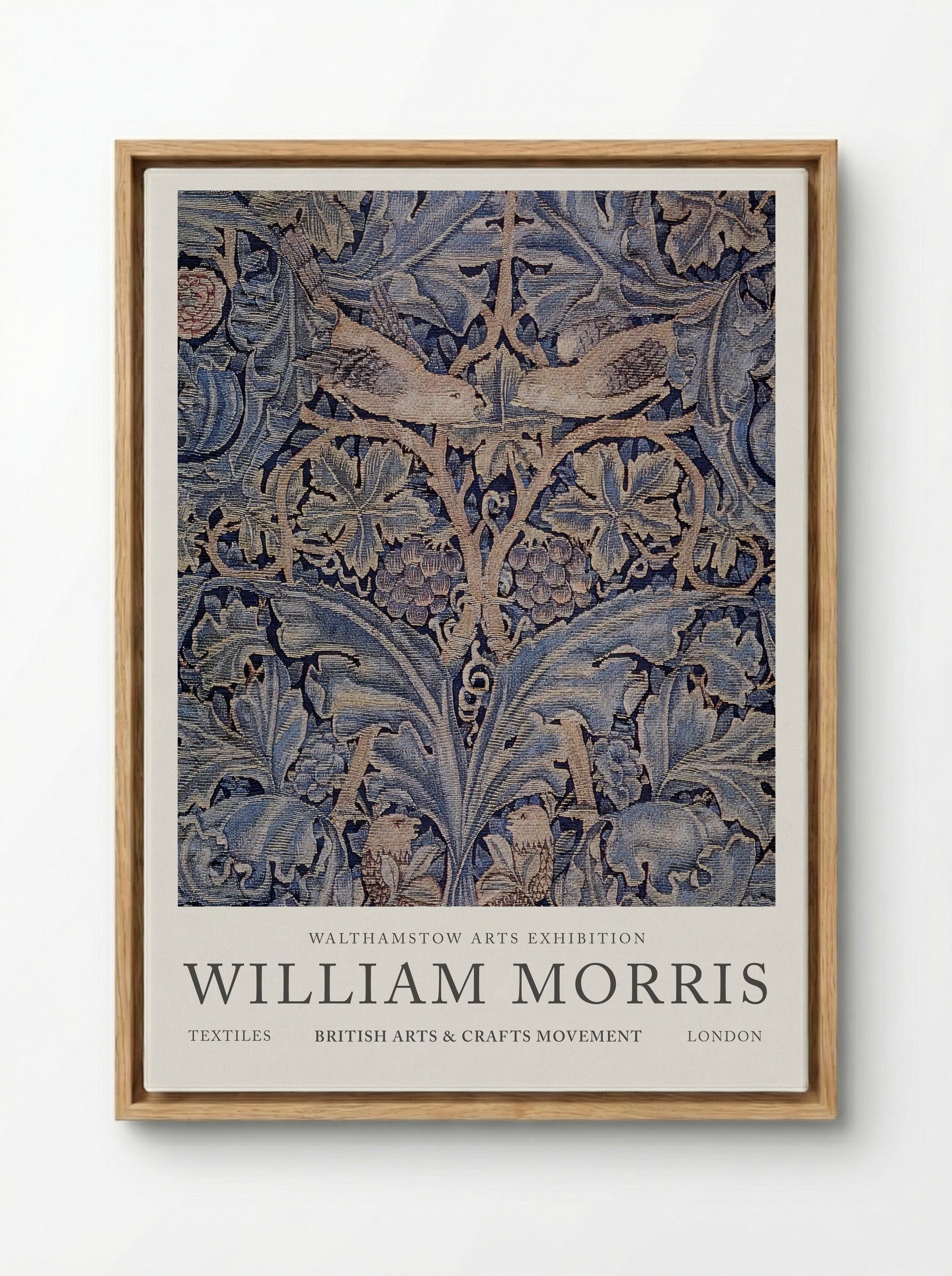 Cabbage and Vine Tapestry - William Morris - Framed Canvas Wood
