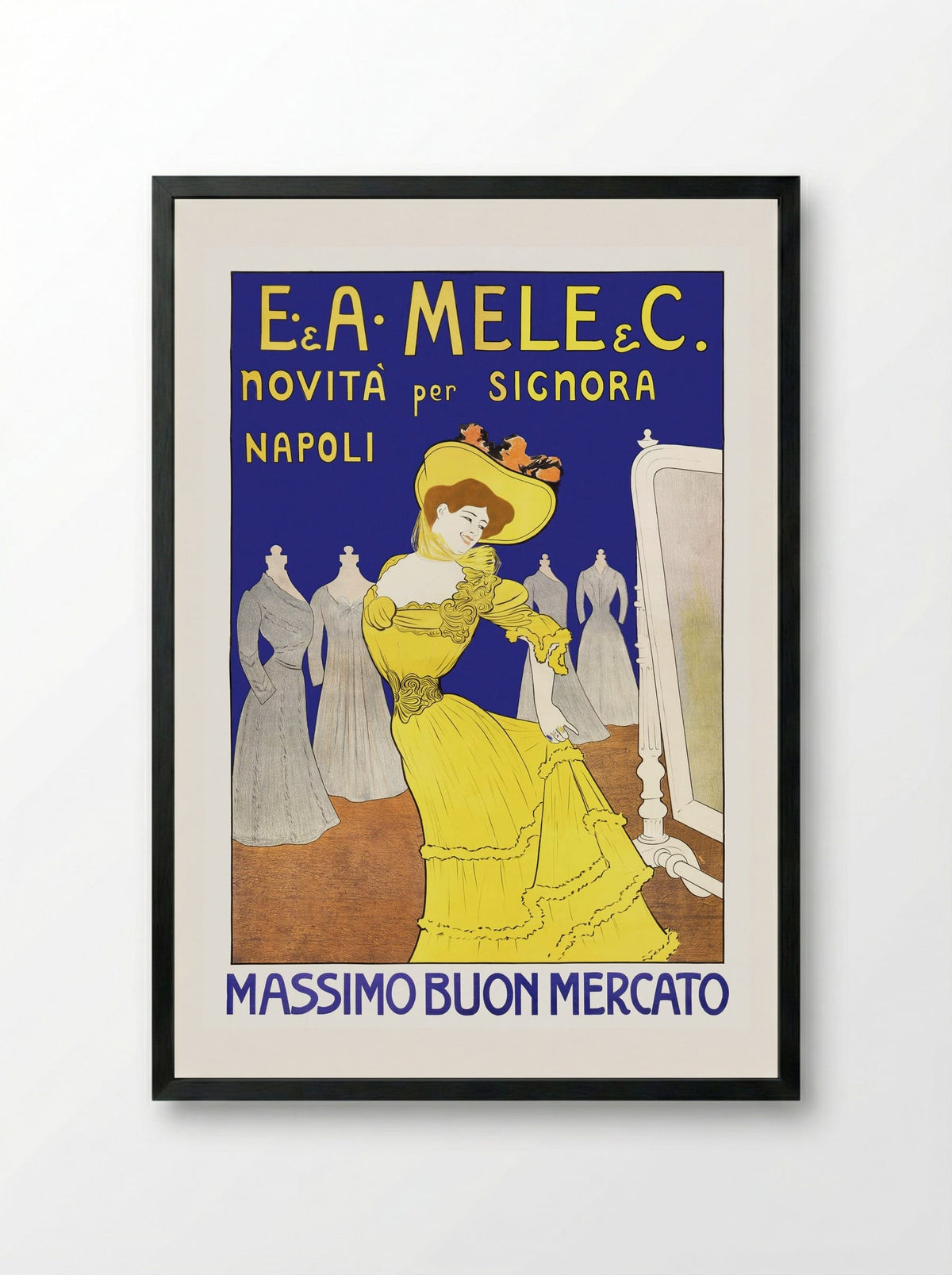 E. & A. Mele & C. - Novita per Signora - Leonetto Cappiello - Framed Print Black