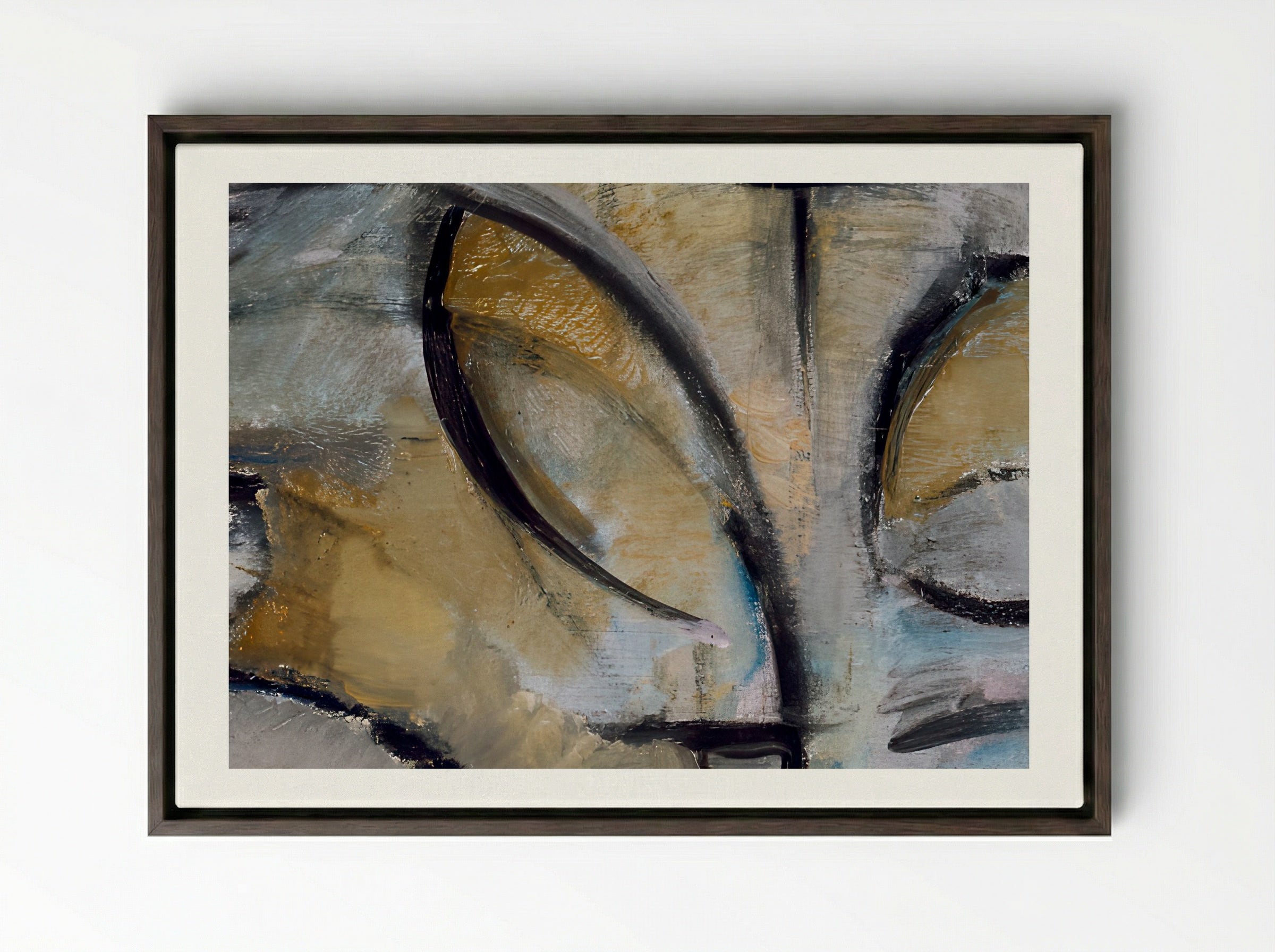 The Flowering Apple Tree - Piet Mondrian - Framed Canvas Dark Wood